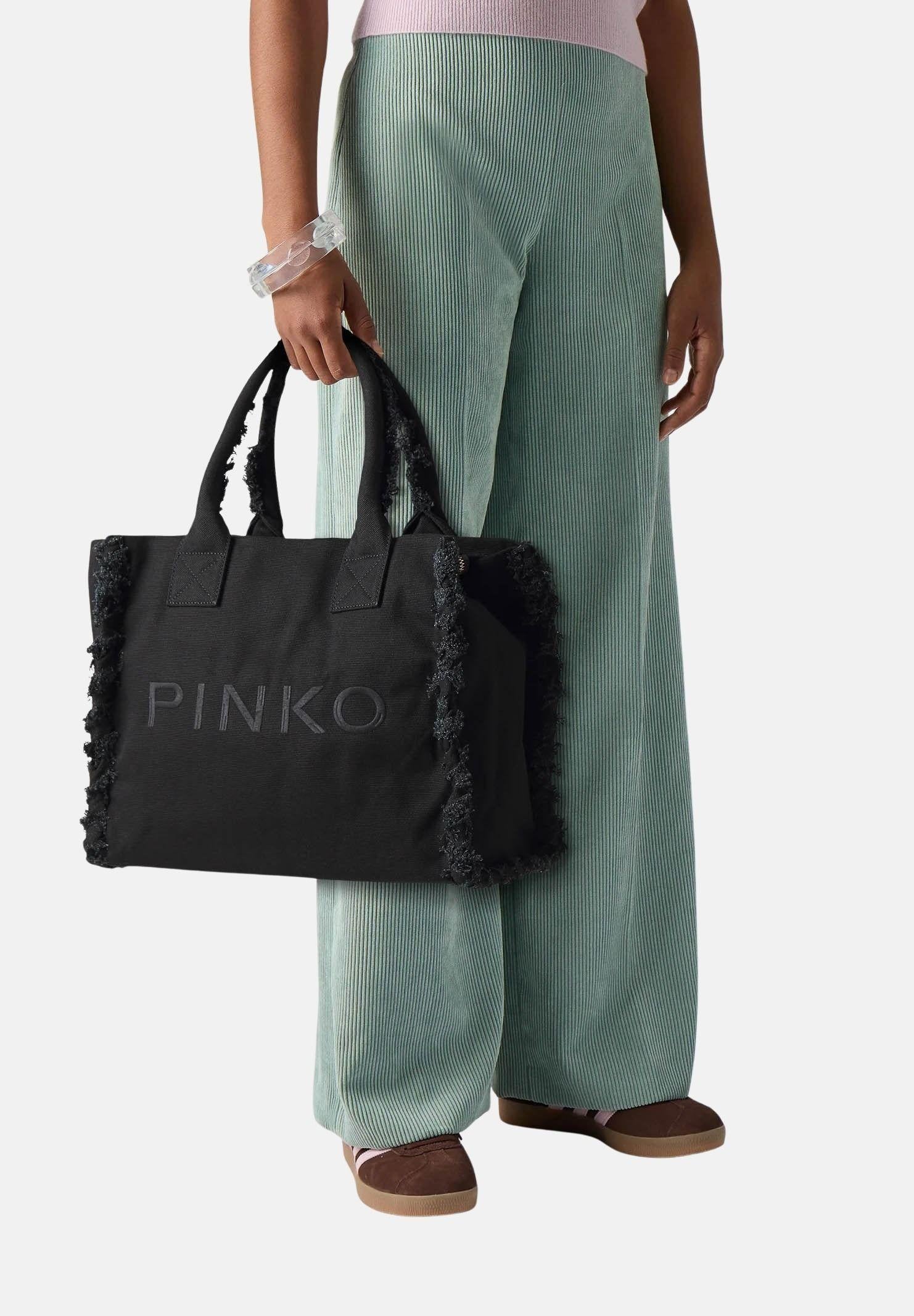 PINKO Shopper Beach nera da donna 106673A3A4 Z99 PINKO
