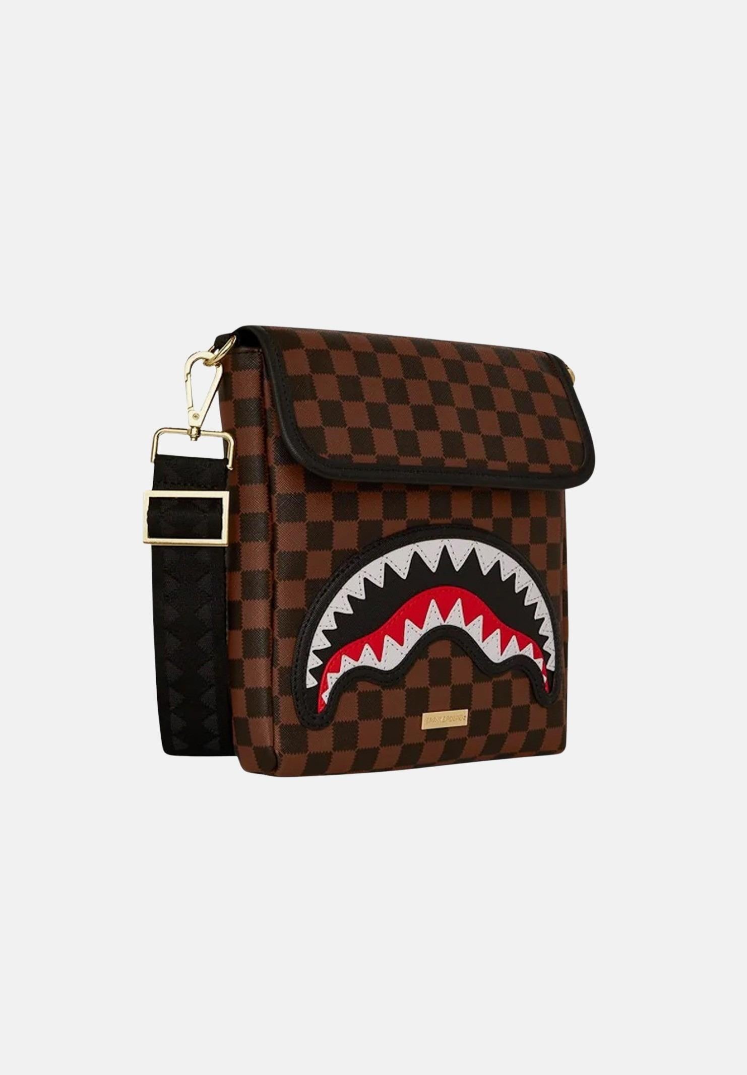 SPRAYGROUND Borsello Sawtooth Sharks In Paris marrone da uomo 910B7839NSZ SPRAYGROUND