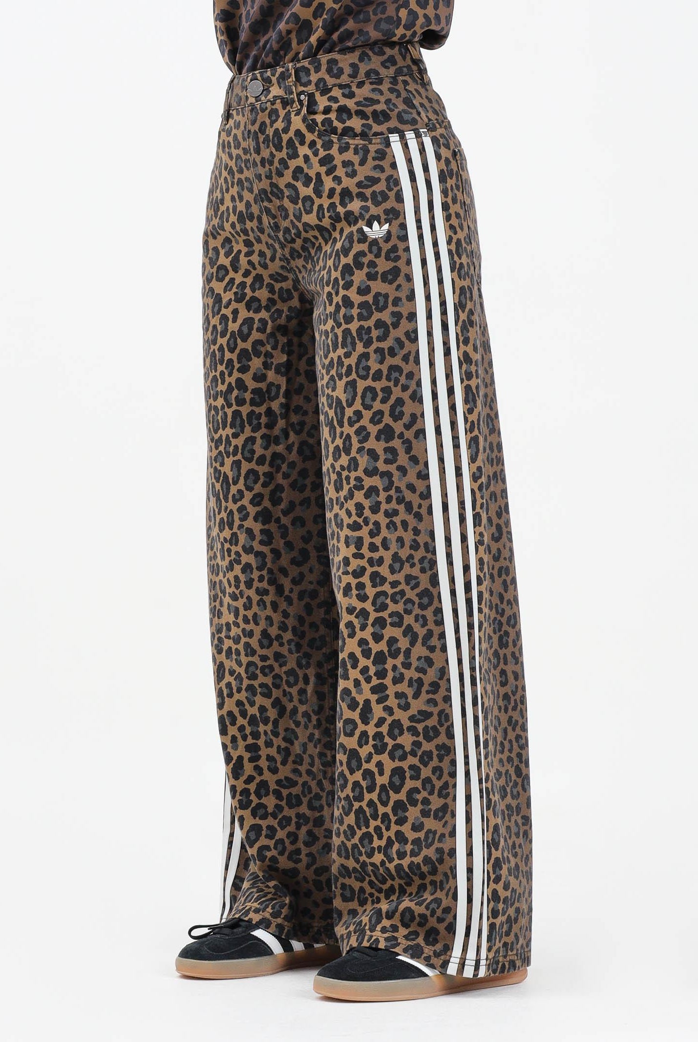 ADIDAS ORIGINALS Jeans Loose Leopard in denim beige da donna KA2680 . ADIDAS ORIGINALS