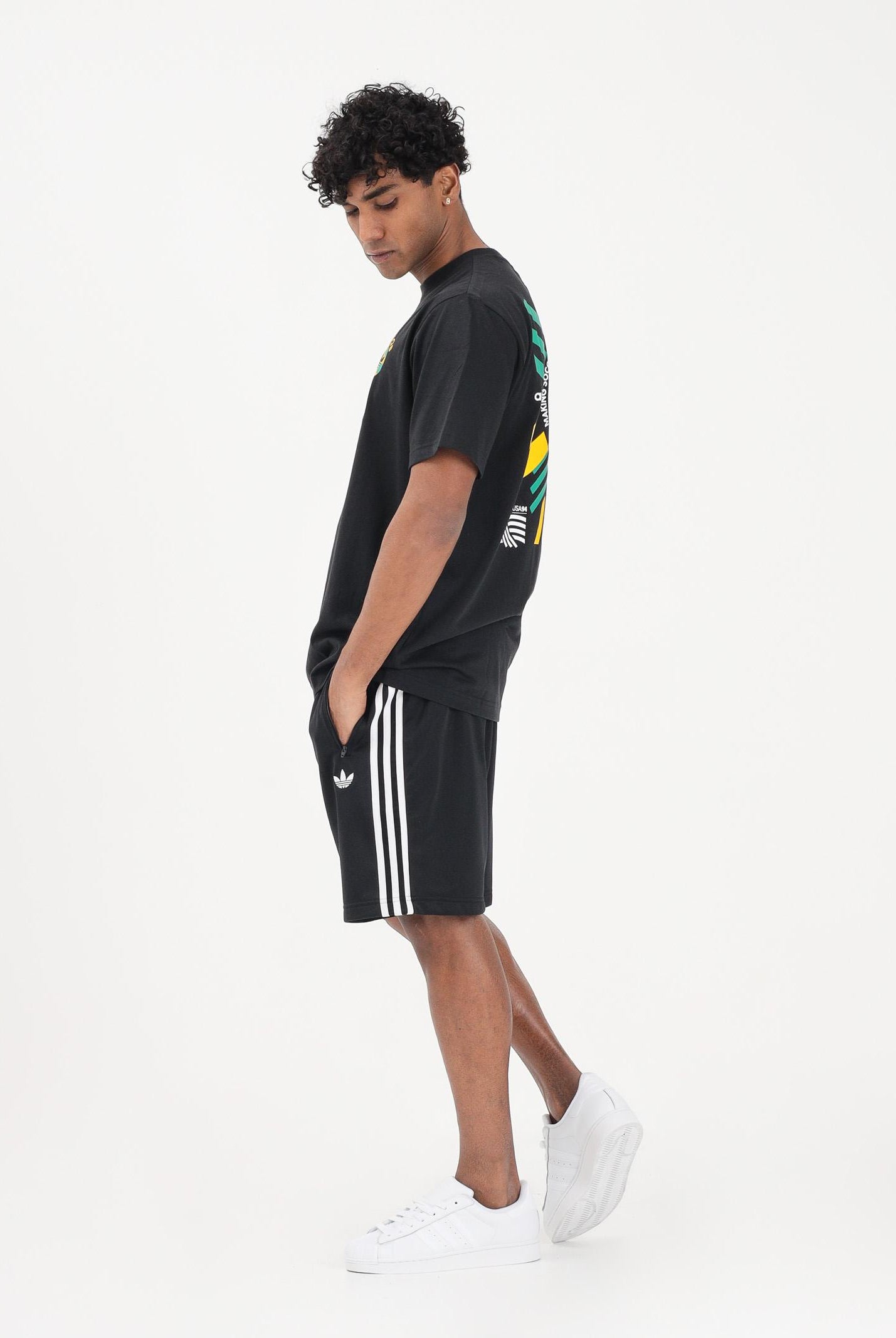 ADIDAS ORIGINALS Shorts sportivo Firebird nero da uomo KE1379 . ADIDAS ORIGINALS