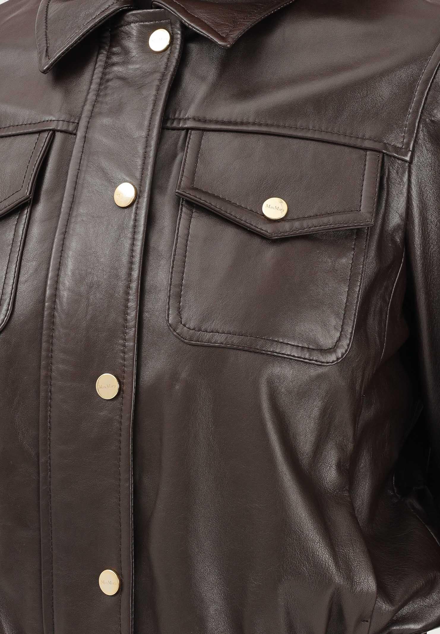 MAX MARA Giubbotto in pelle MSTBIADA marrone da donna 2616441011600 002 MAX MARA