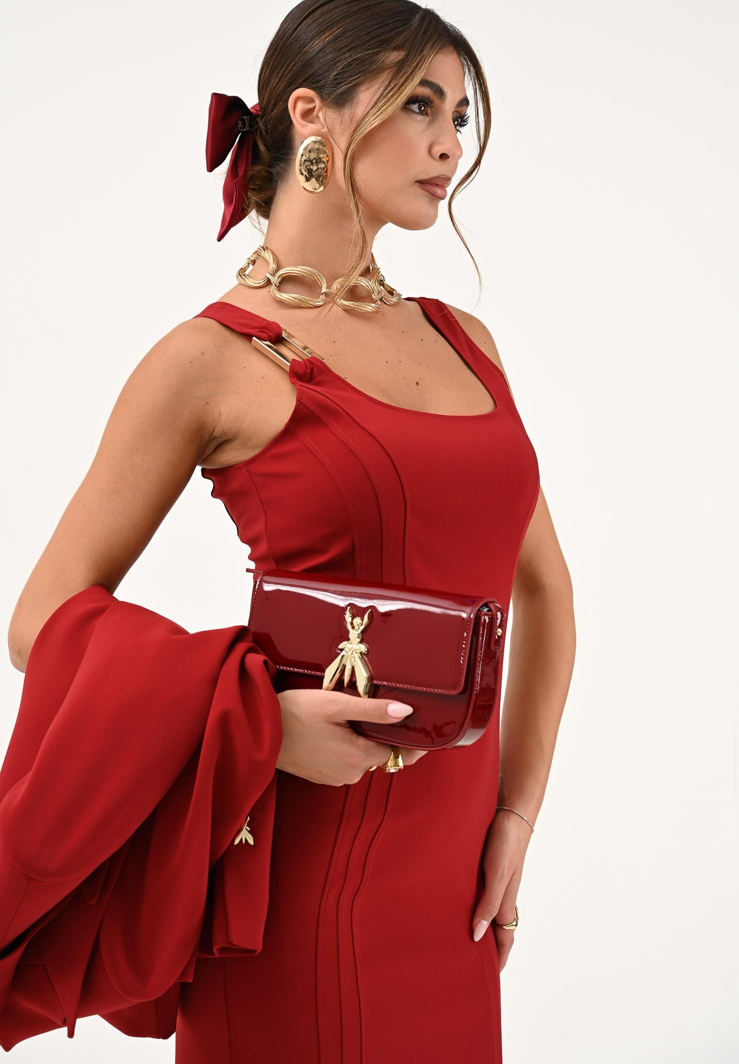 PATRIZIA PEPE Borsa a tracolla "ESSENTIAL" Fly rossa da donna 8B0231L125 R398 PATRIZIA PEPE