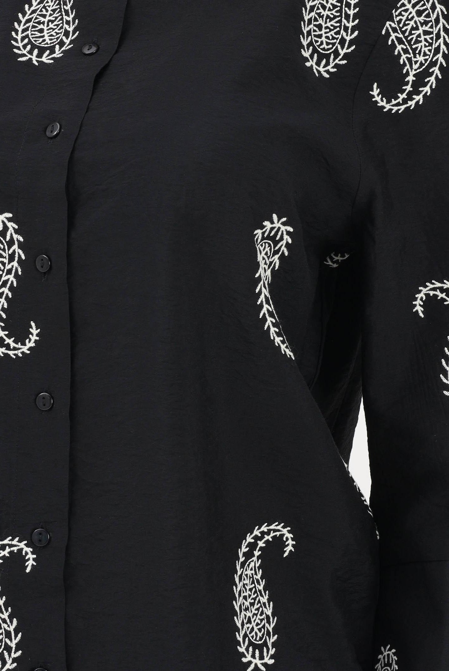 JDY Camicia nera da donna con fantasia paisley 15367956 BLEC JDY