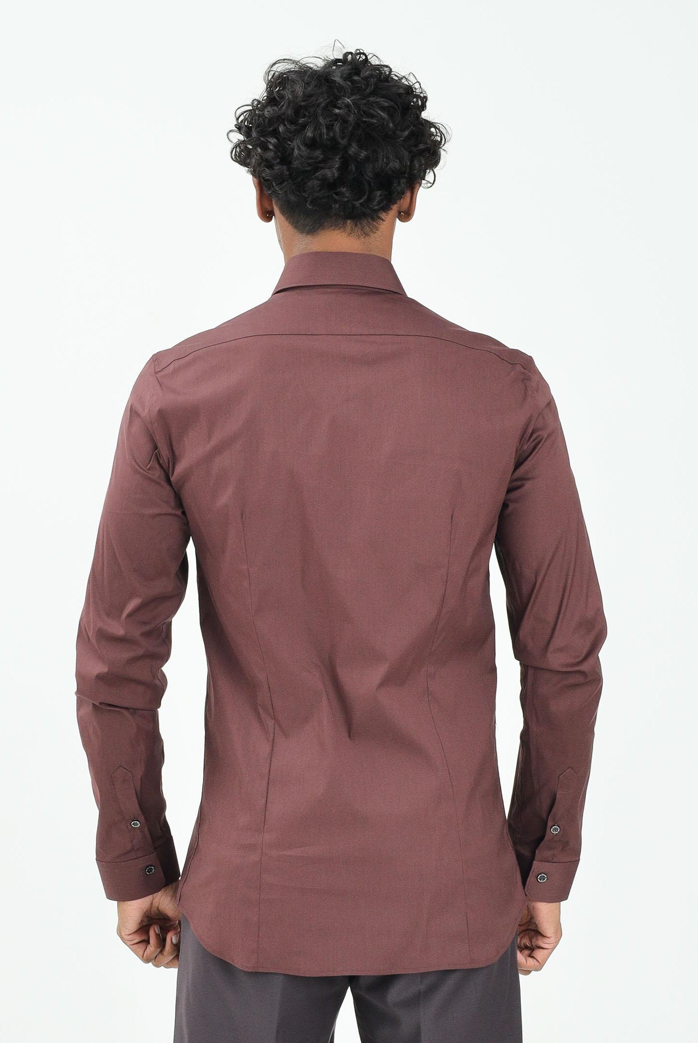 PATRIZIA PEPE Camicia a maniche lunghe bordeuax da uomo 5C0055A01 R883 PATRIZIA PEPE