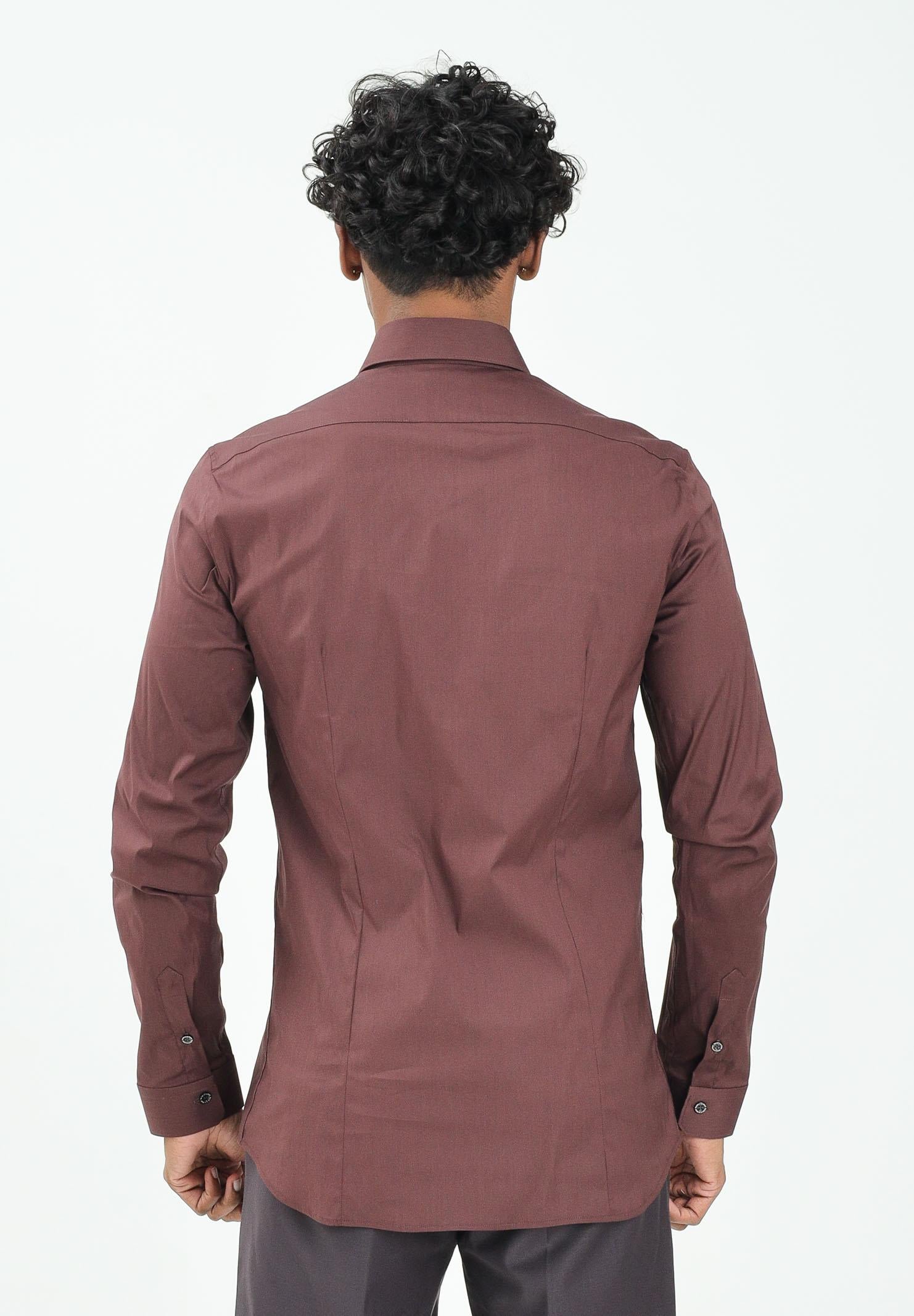 PATRIZIA PEPE Camicia a maniche lunghe bordeuax da uomo 5C0055A01 R883 PATRIZIA PEPE