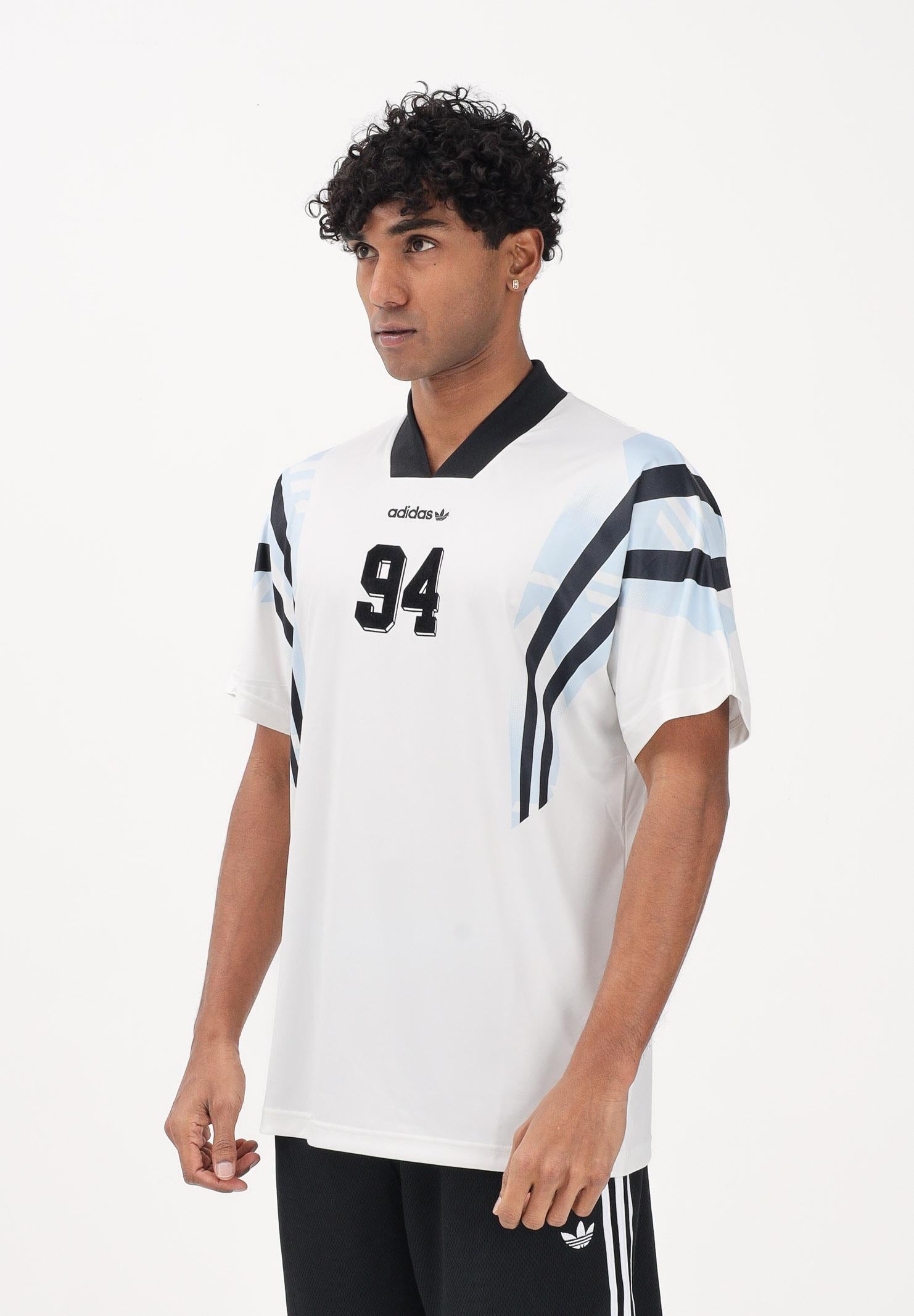 ADIDAS ORIGINALS T-shirt a manica corta Santiago AOP bianca da uomo KE2154 . ADIDAS ORIGINALS