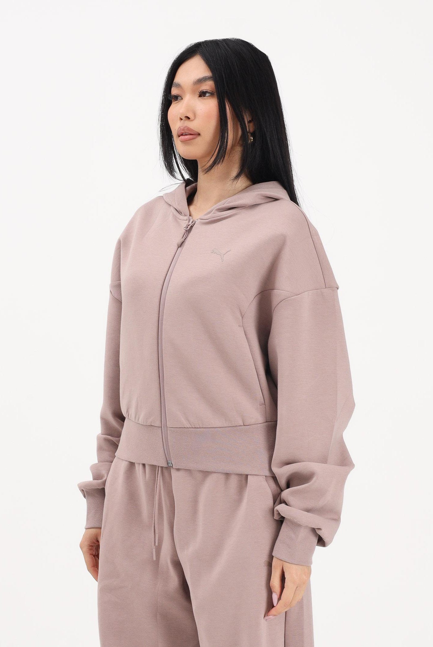 PUMA Felpa con zip leggera PUMATECH SENSE rosa da donna 634571 88 PUMA