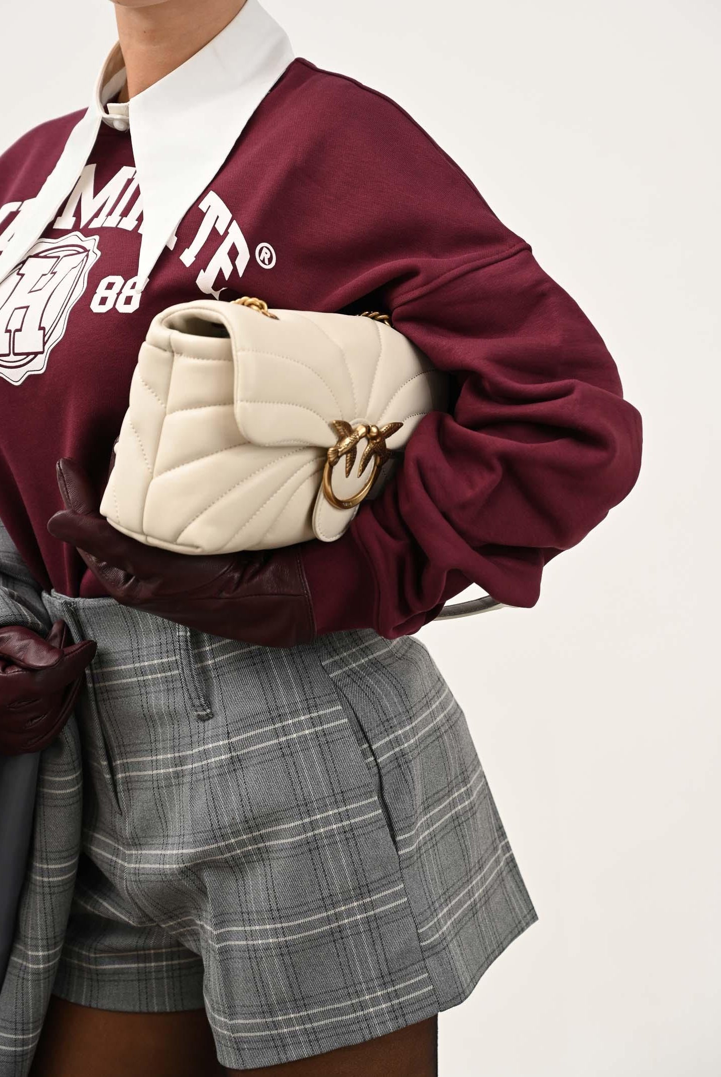 PINKO Borsa a tracolla Classic Love Bag Puff panna da donna 100038A1EX Z14Q PINKO