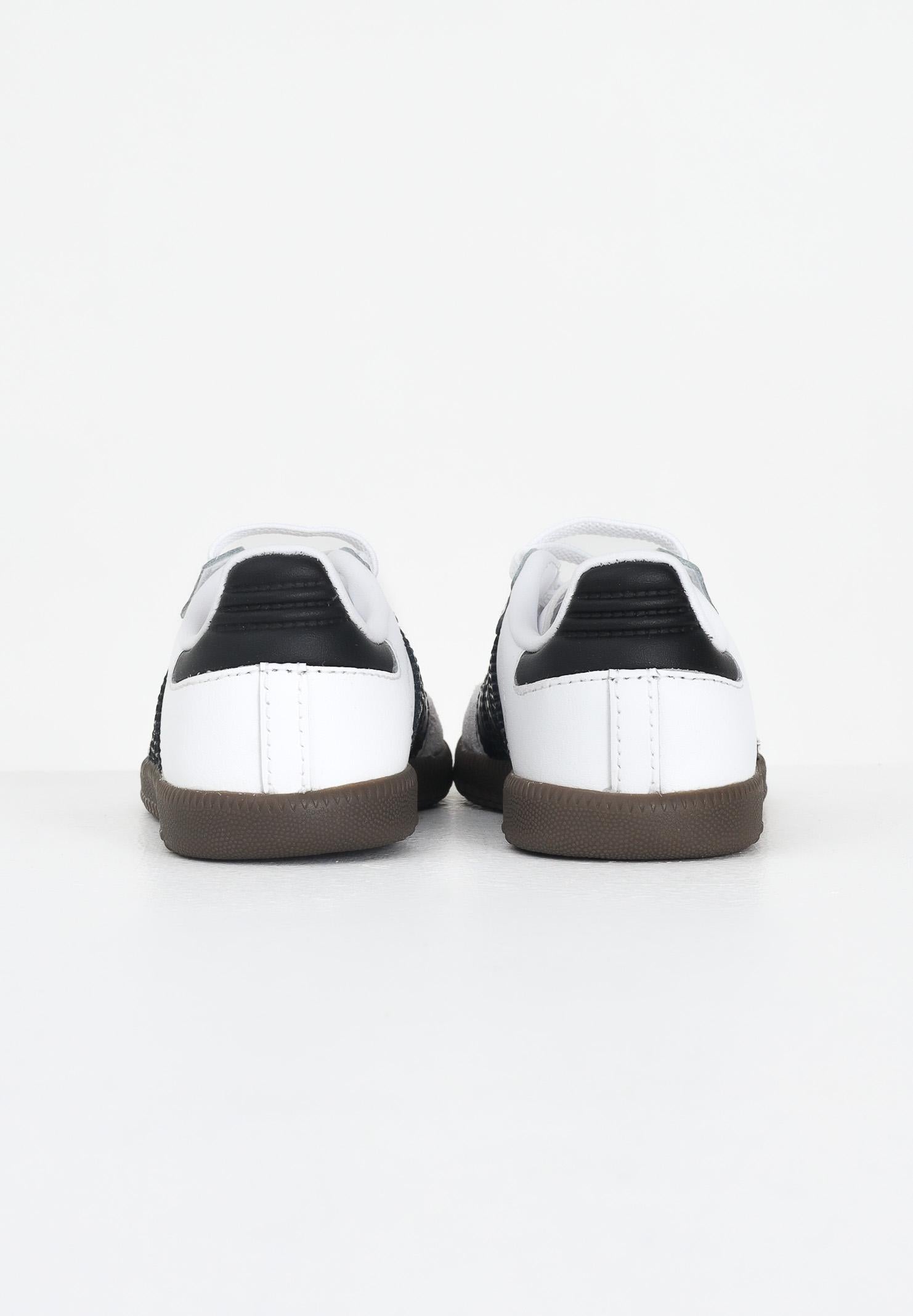 ADIDAS ORIGINALS Sneakers Samba OG Comfort Closure Elastic Lace bianche e nere da neonato JQ2848 ADIDAS ORIGINALS