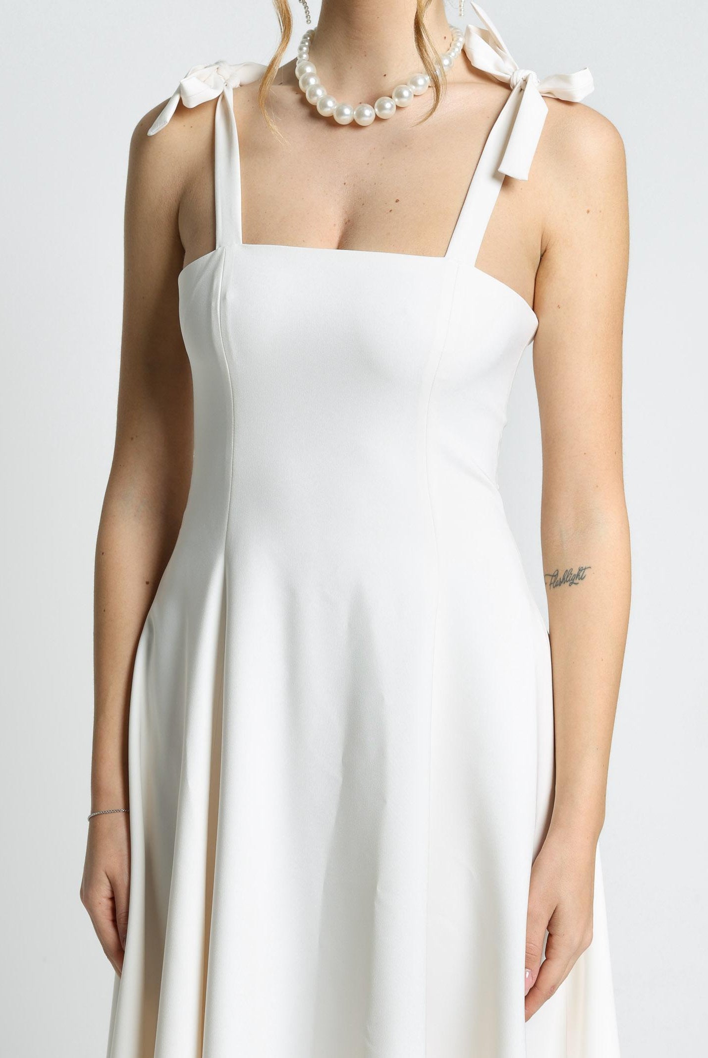 SANTAS Abito midi MEDELEINE panna da donna PV2508 PANNAC SANTAS