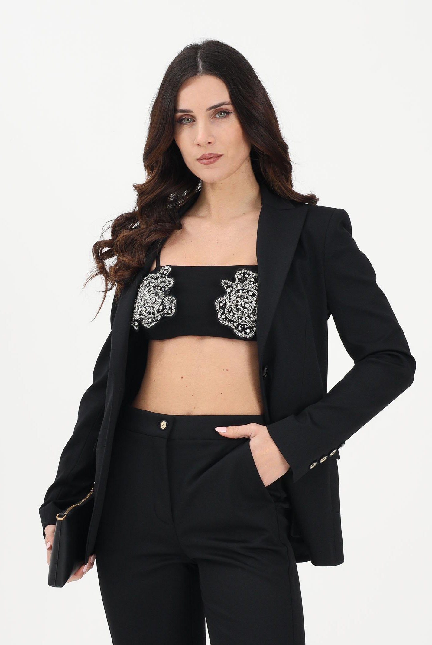 PINKO Giacca monopetto nera da donna 104903A36R Z99 PINKO