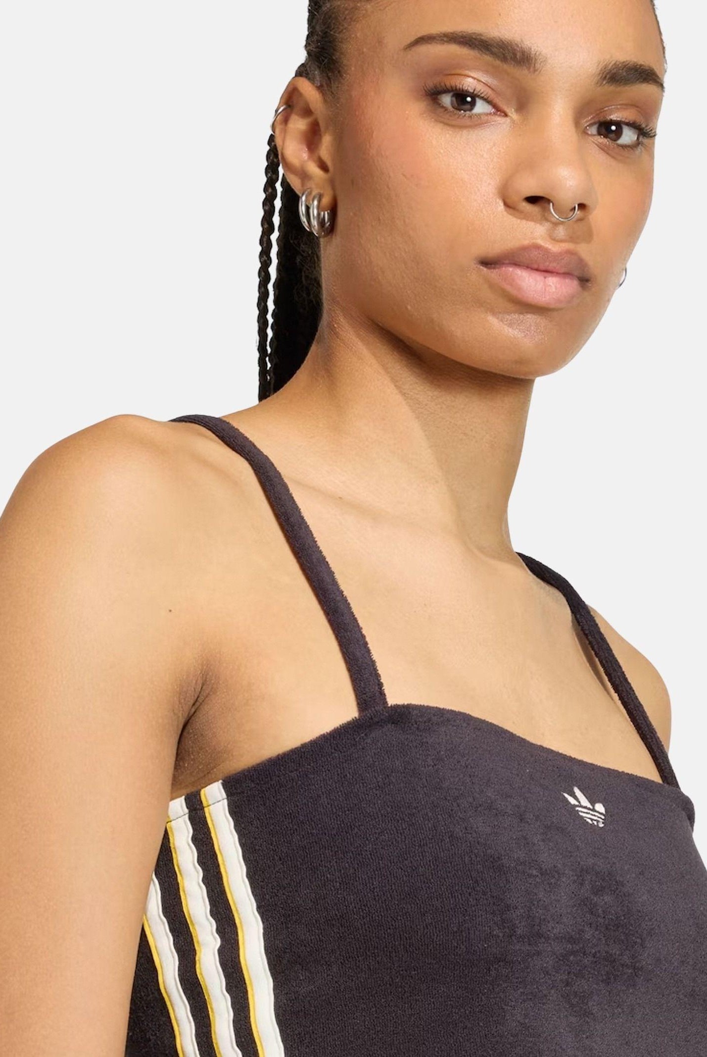 ADIDAS ORIGINALS Top Terry Towel Tank nero da donna KD1406 . ADIDAS ORIGINALS