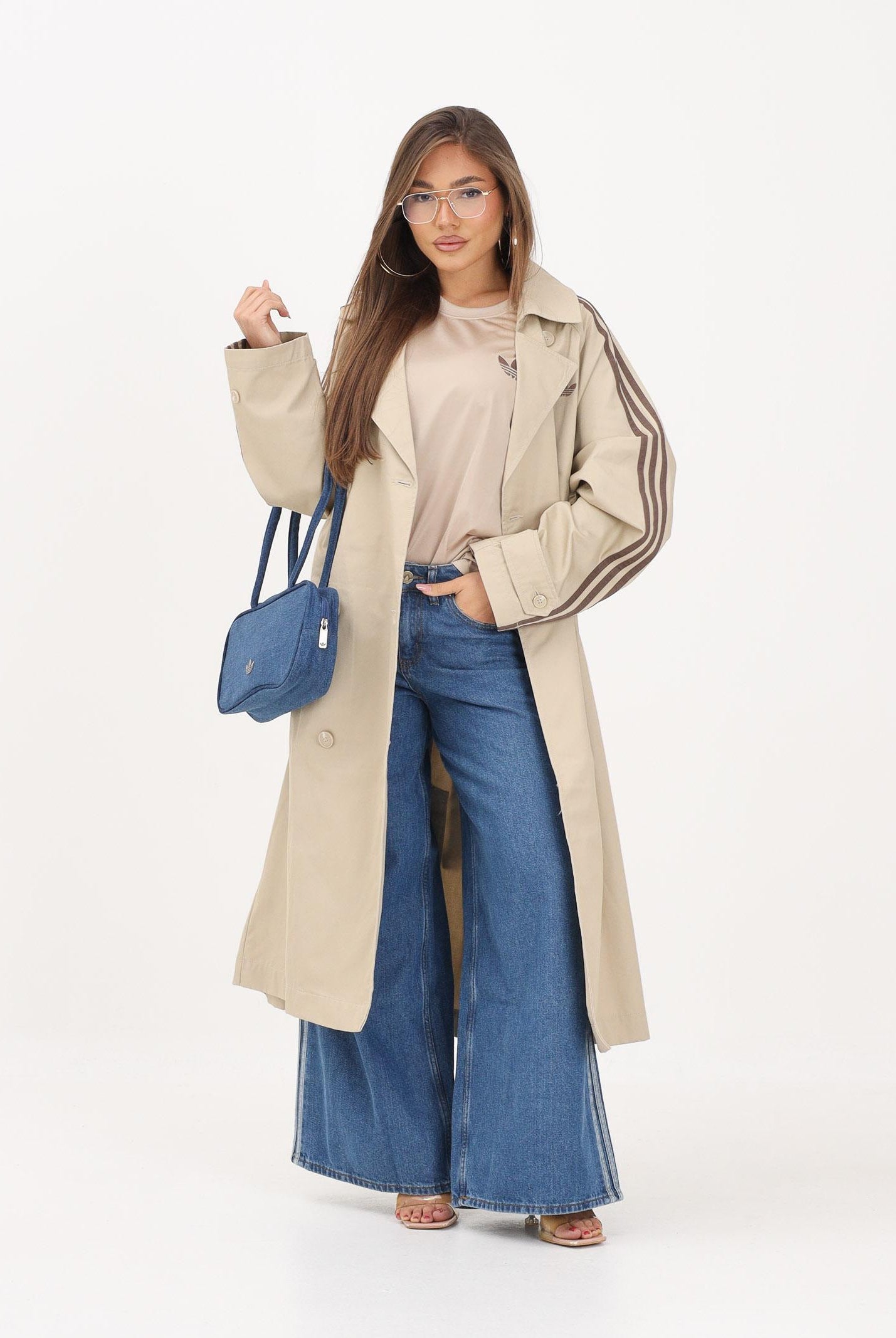 ADIDAS ORIGINALS Trench TWILL beige da donna KD3734 . ADIDAS ORIGINALS