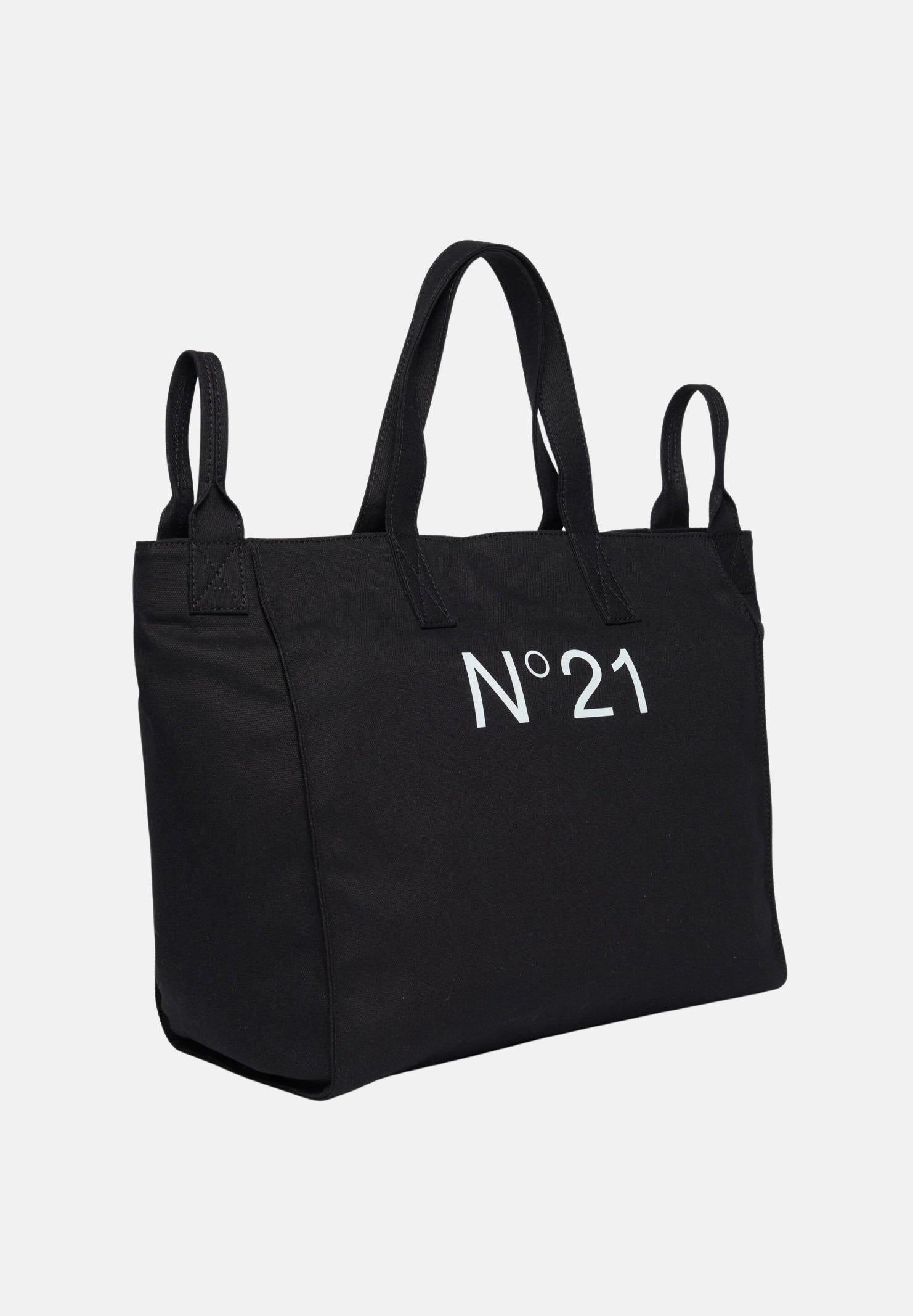 N21 Shopper nera da donna con stampa logo N21926N0352 0N900 N21
