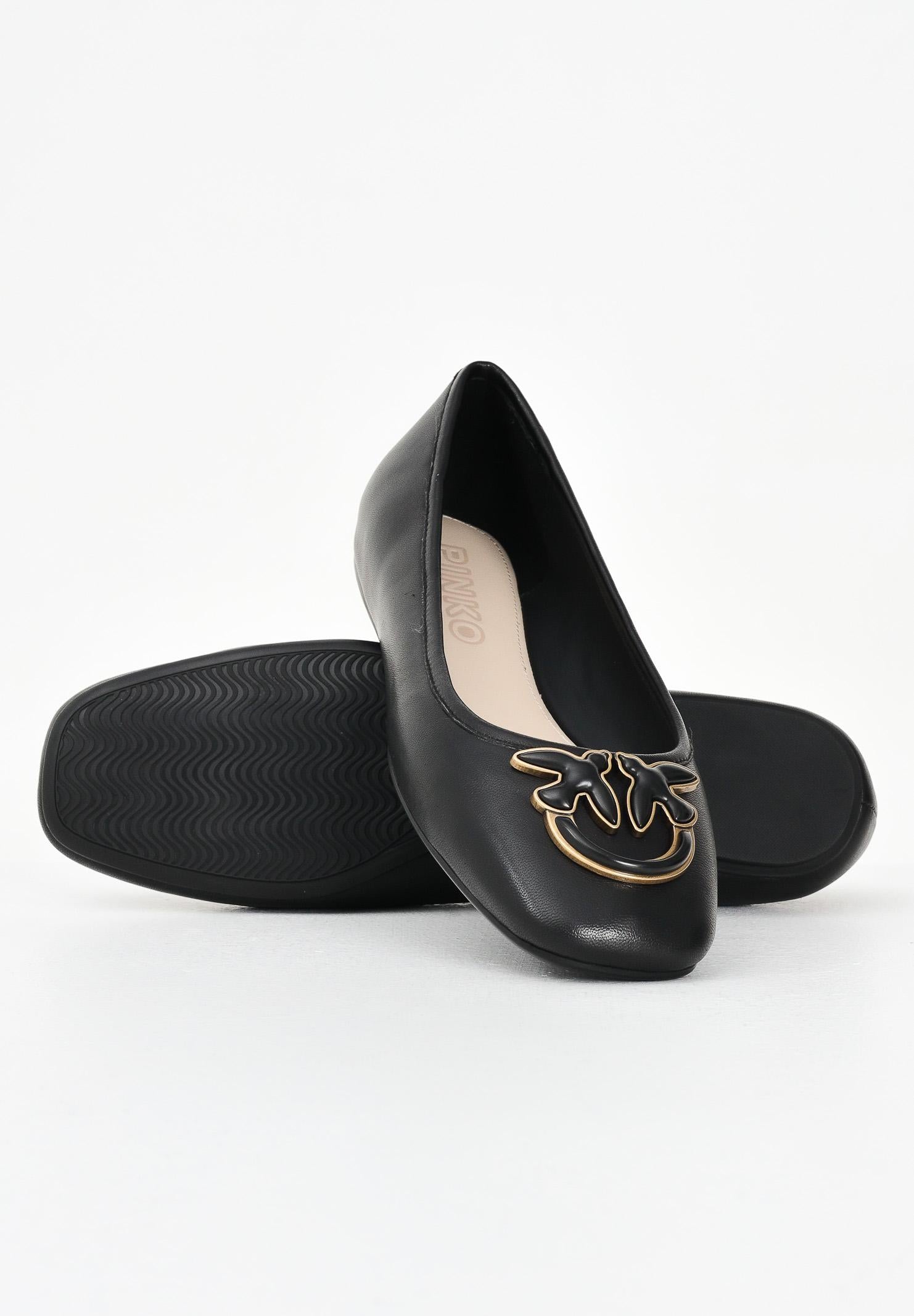 PINKO Ballerine nere da donna con logo Love Birds SD0379P003Z99 . PINKO