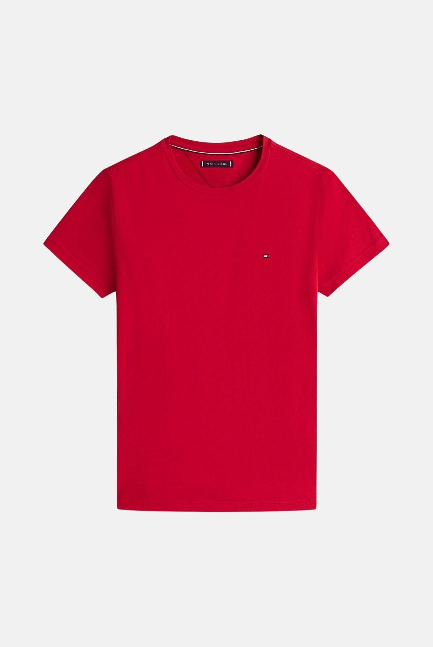 TOMMY HILFIGER T-shirt a manica corta rossa da uomo con logo MW0MW39995 XLD TOMMY HILFIGER