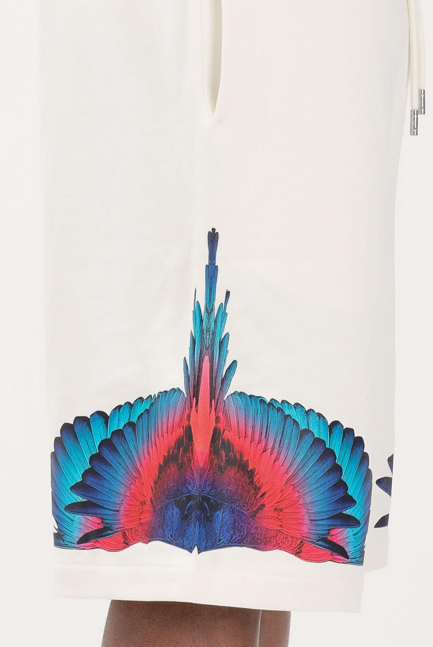 MARCELO BURLON COUNTY OF MILAN Shorts panna da uomo con stampa S6CMMABE027 412 MARCELO BURLON COUNTY OF MILAN