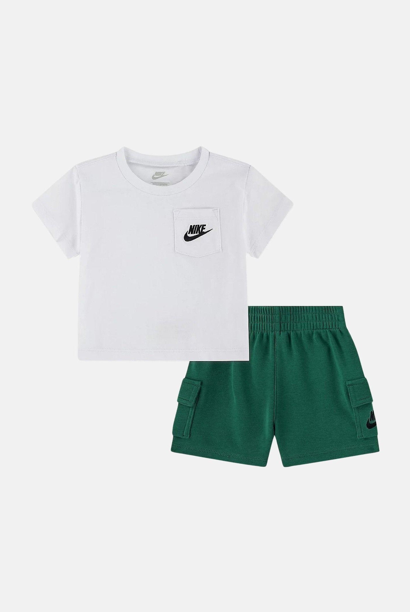 NIKE Completino bianco e verde da neonato 66N041 EJ1 NIKE