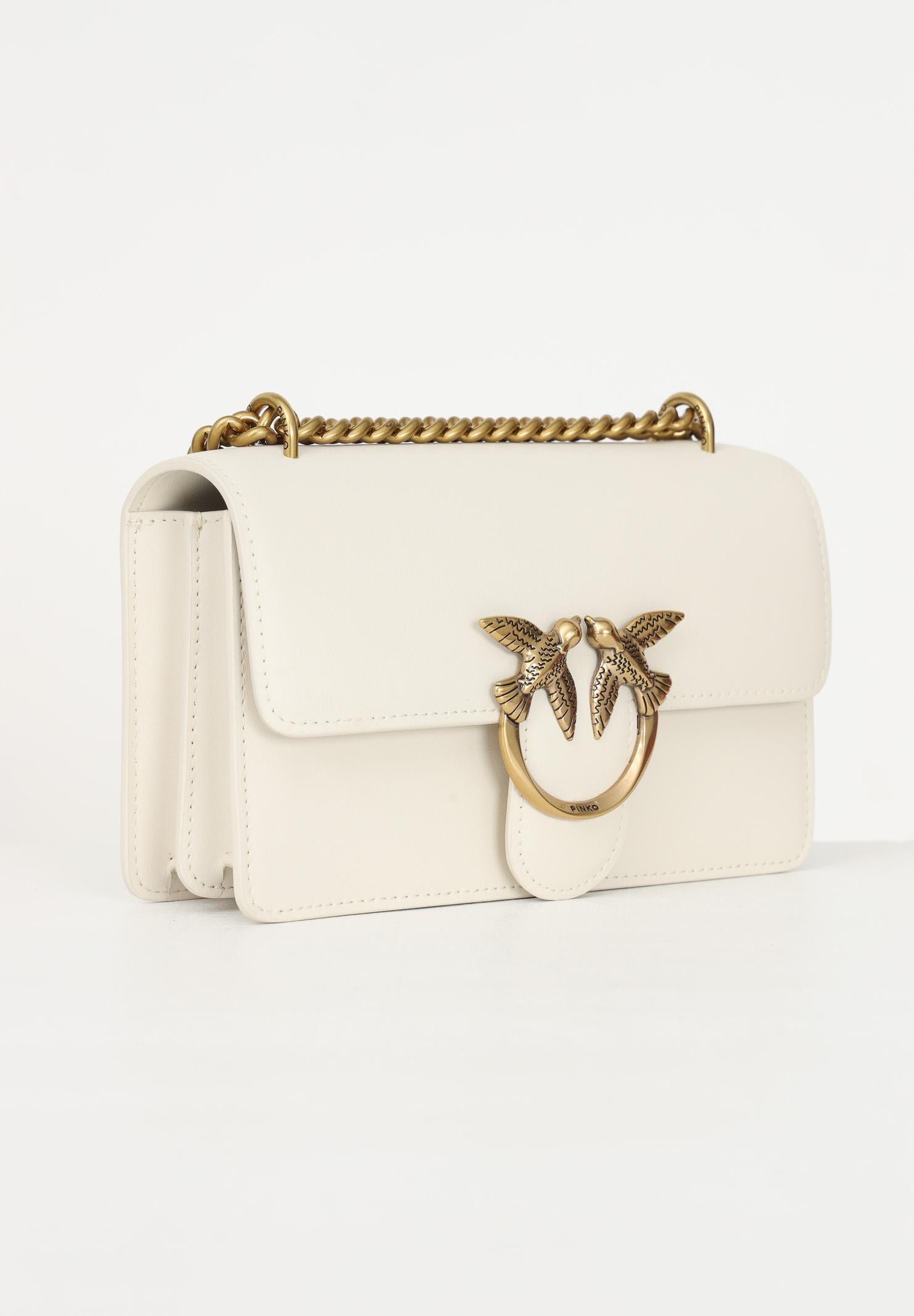 PINKO Borsa a tracolla Mini Love Bag panna da donna 100074A0F1 Z14Q PINKO