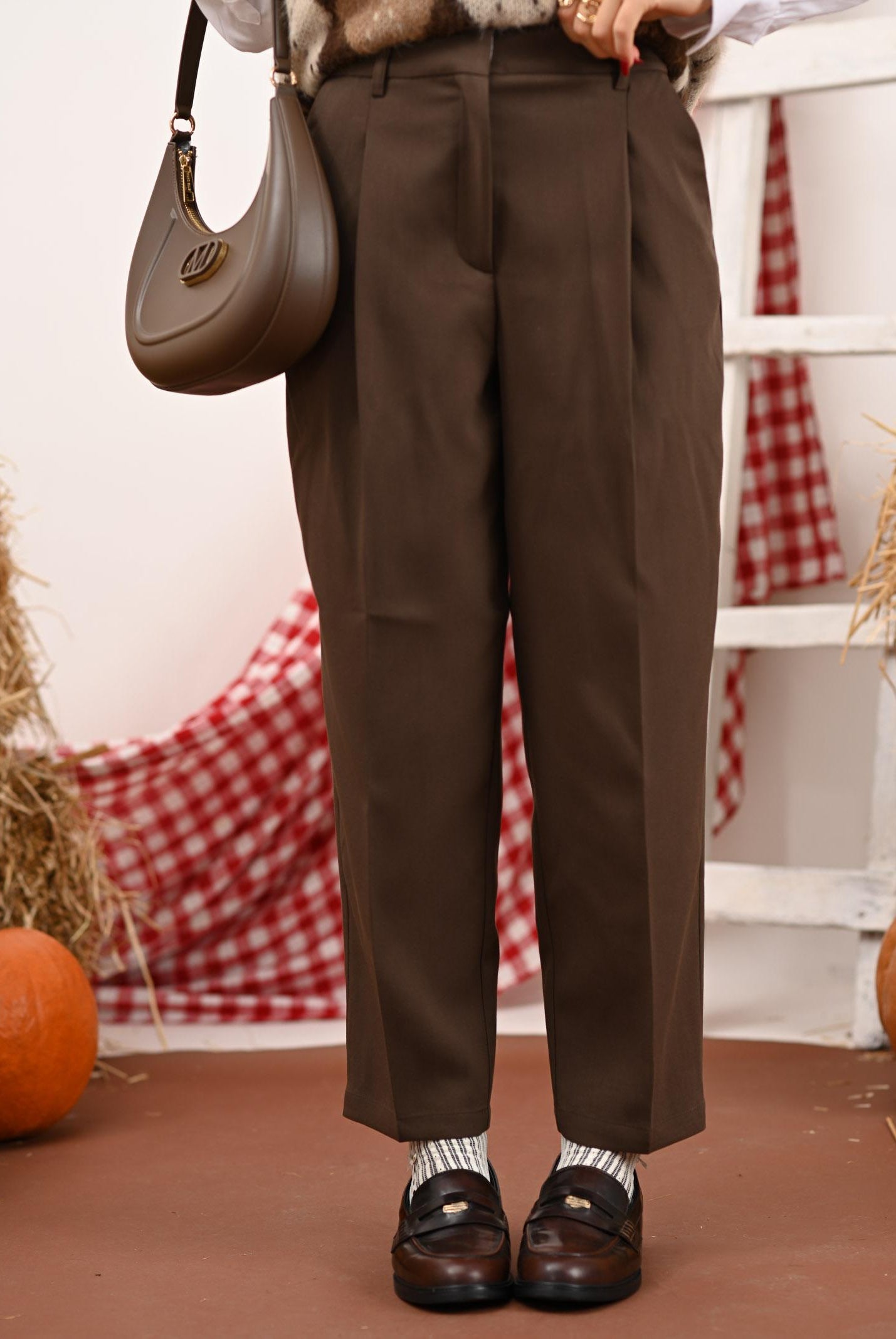 JDY Pantalone elegante marrone da donna 15356690 Chestnut JDY