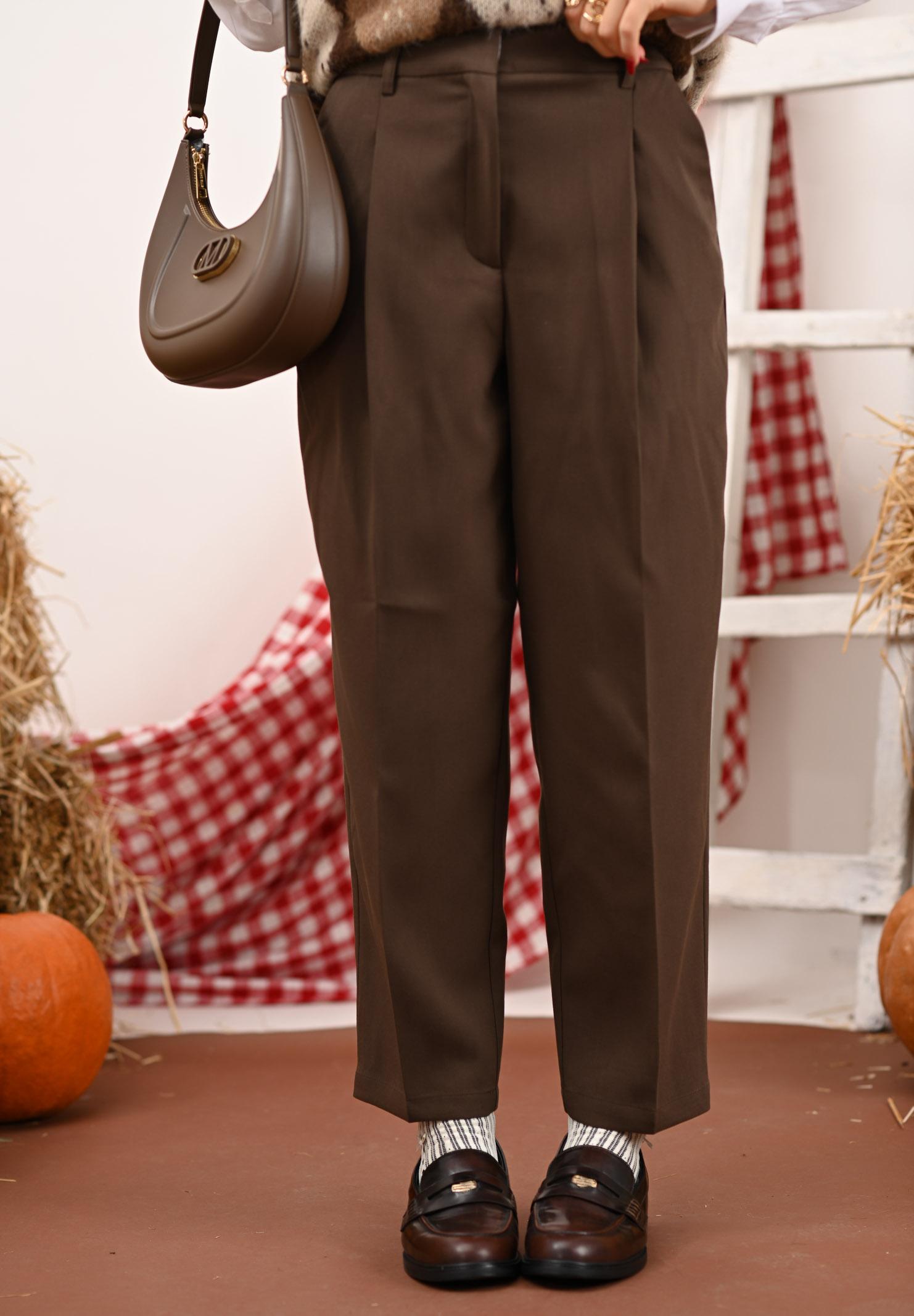 JDY Pantalone elegante marrone da donna 15356690 Chestnut JDY