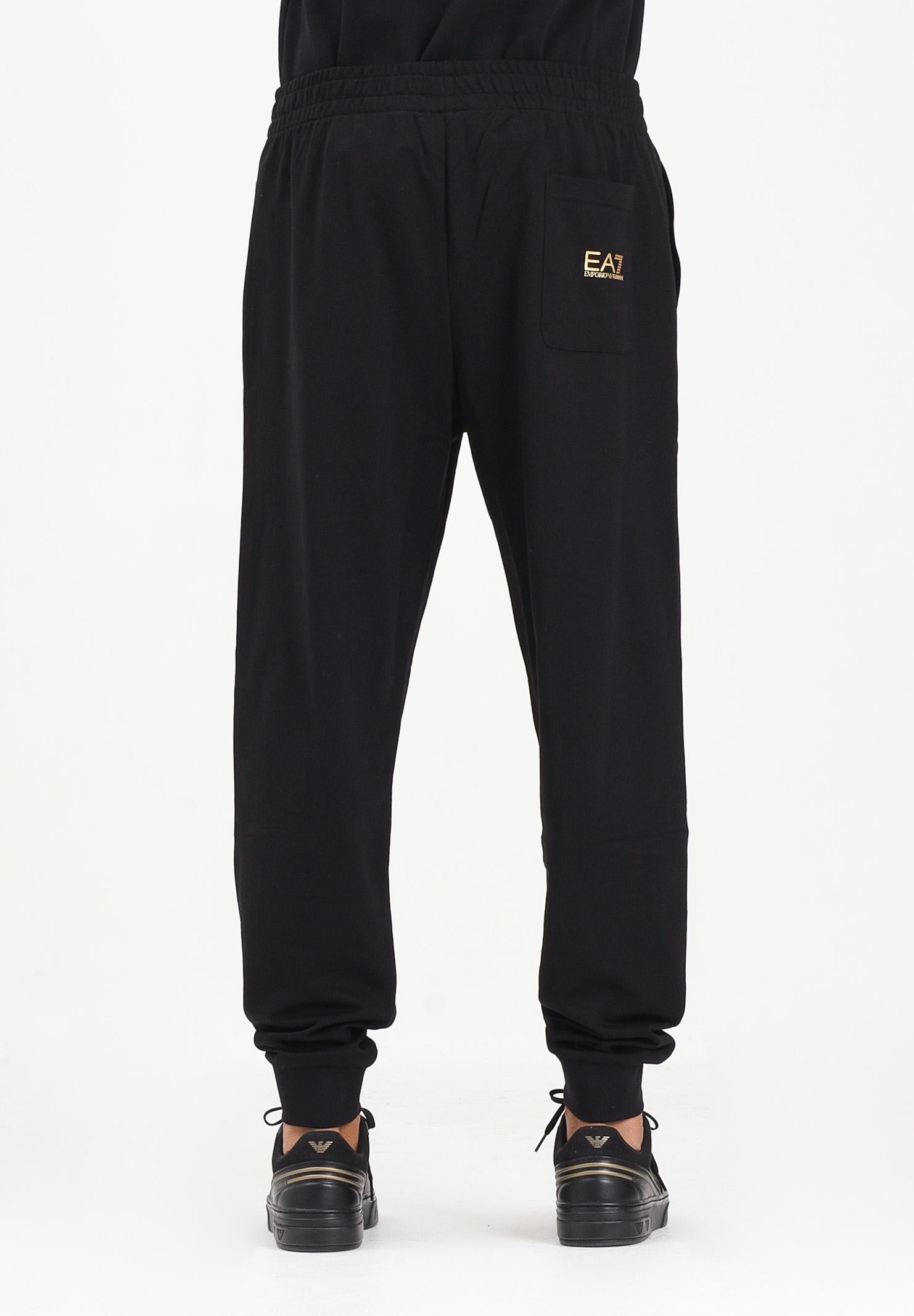 EA7 Pantalone sportivo nero da uomo con stampa logo 7M000571AF13512 MC004 EA7
