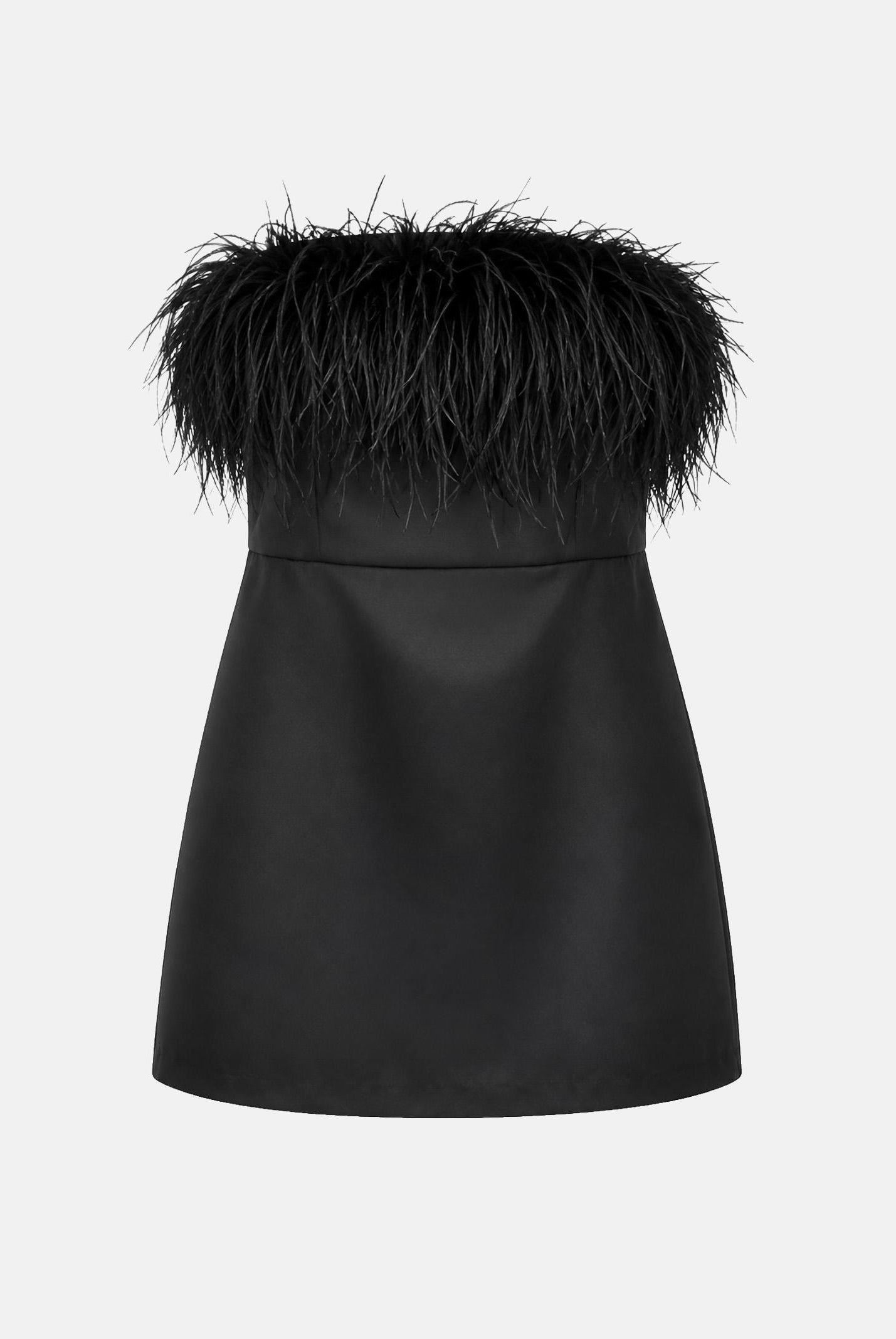 NOELL MAGGINI abito corto elegante con piume nero, donna. 0124011 NE NOELL MAGGINI