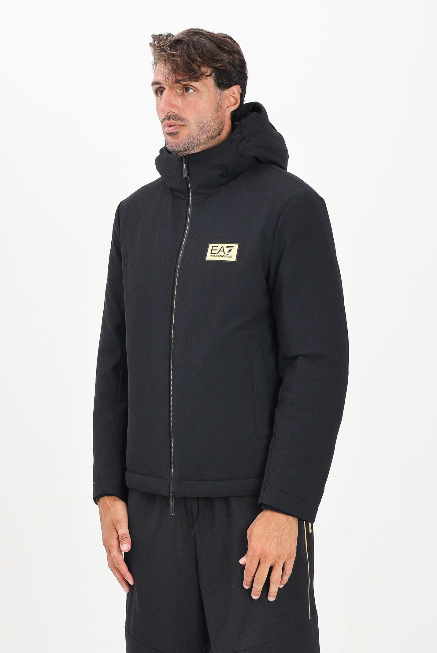 EA7 Piumino nero da uomo con logo 7M001020AF13563 UC001 EA7