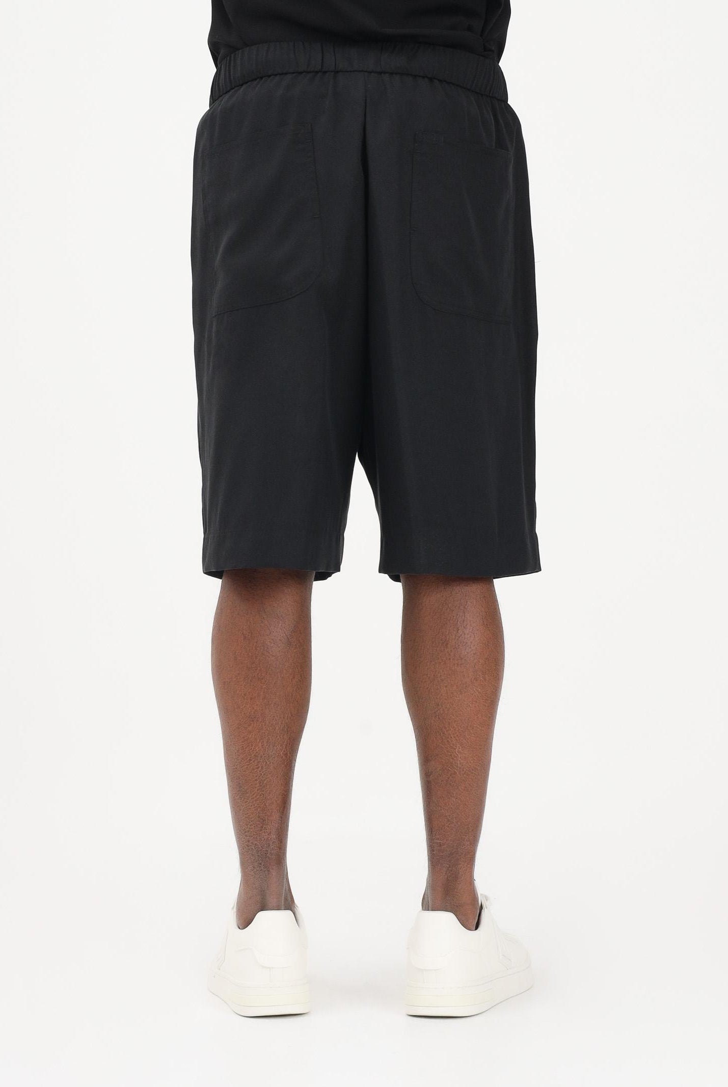 I'M BRIAN Shorts in lino nero da uomo BE3695 009 I'M BRIAN