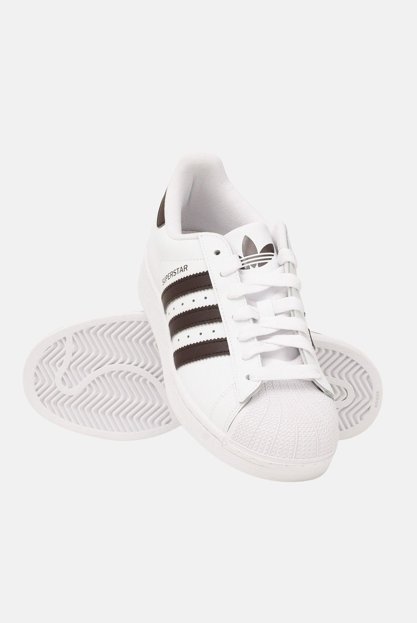 ADIDAS ORIGINALS Sneakers SUPERSTAR II bianche e marroni per uomo e donna KI4163 . ADIDAS ORIGINALS