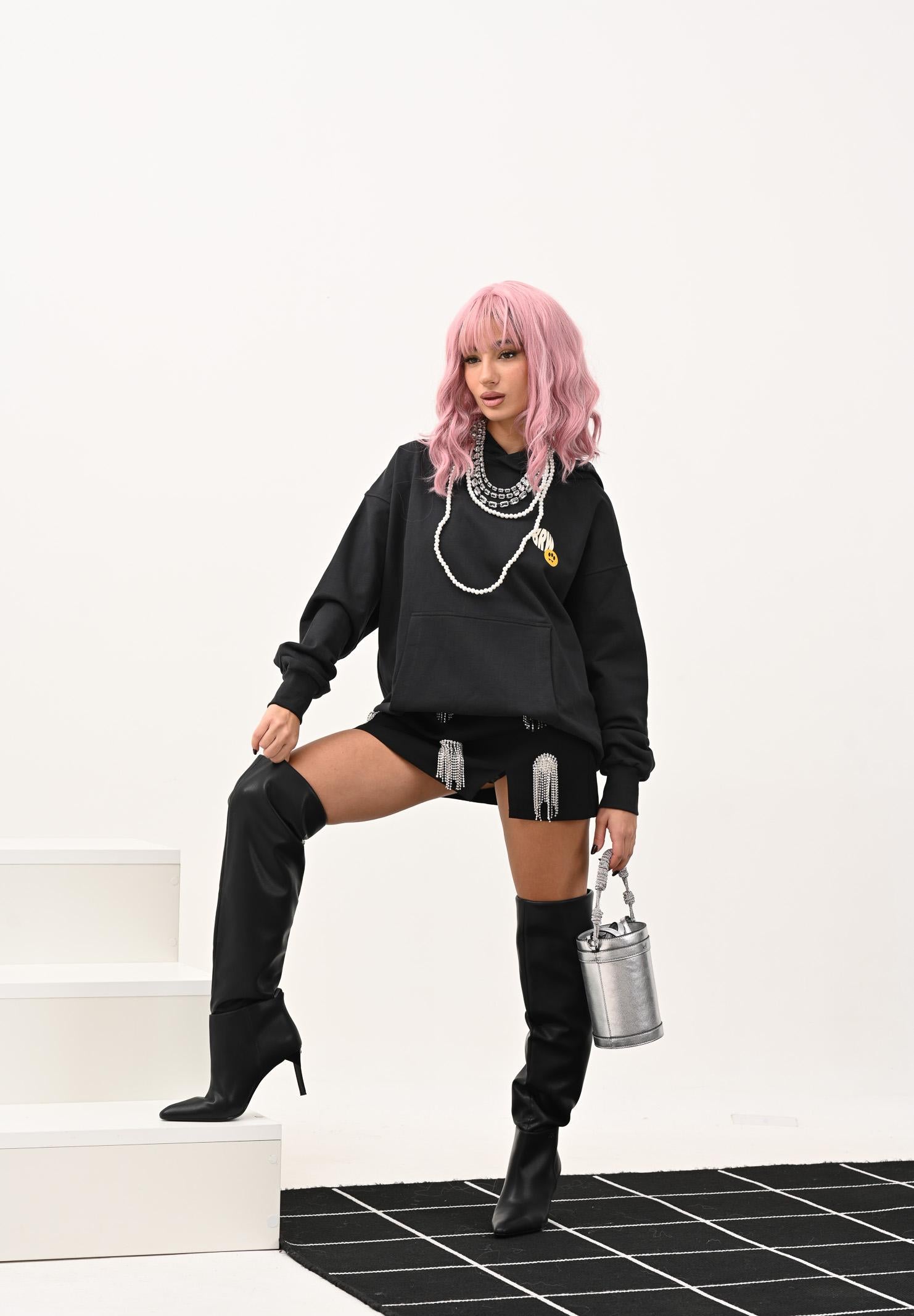 ODI ODI Gonna corta Asciano nera da donna ASCIANO010W5 D6 ODI ODI