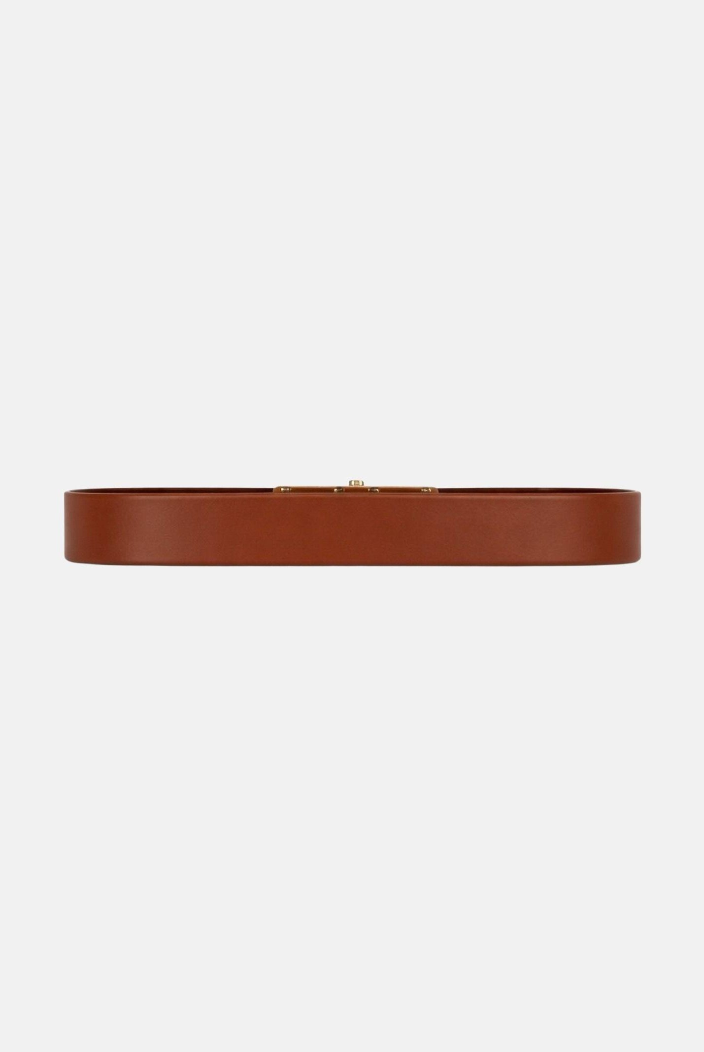 ELISABETTA FRANCHI Cintura cognac da donna con dettaglio logo CT50S61E2 027 ELISABETTA FRANCHI