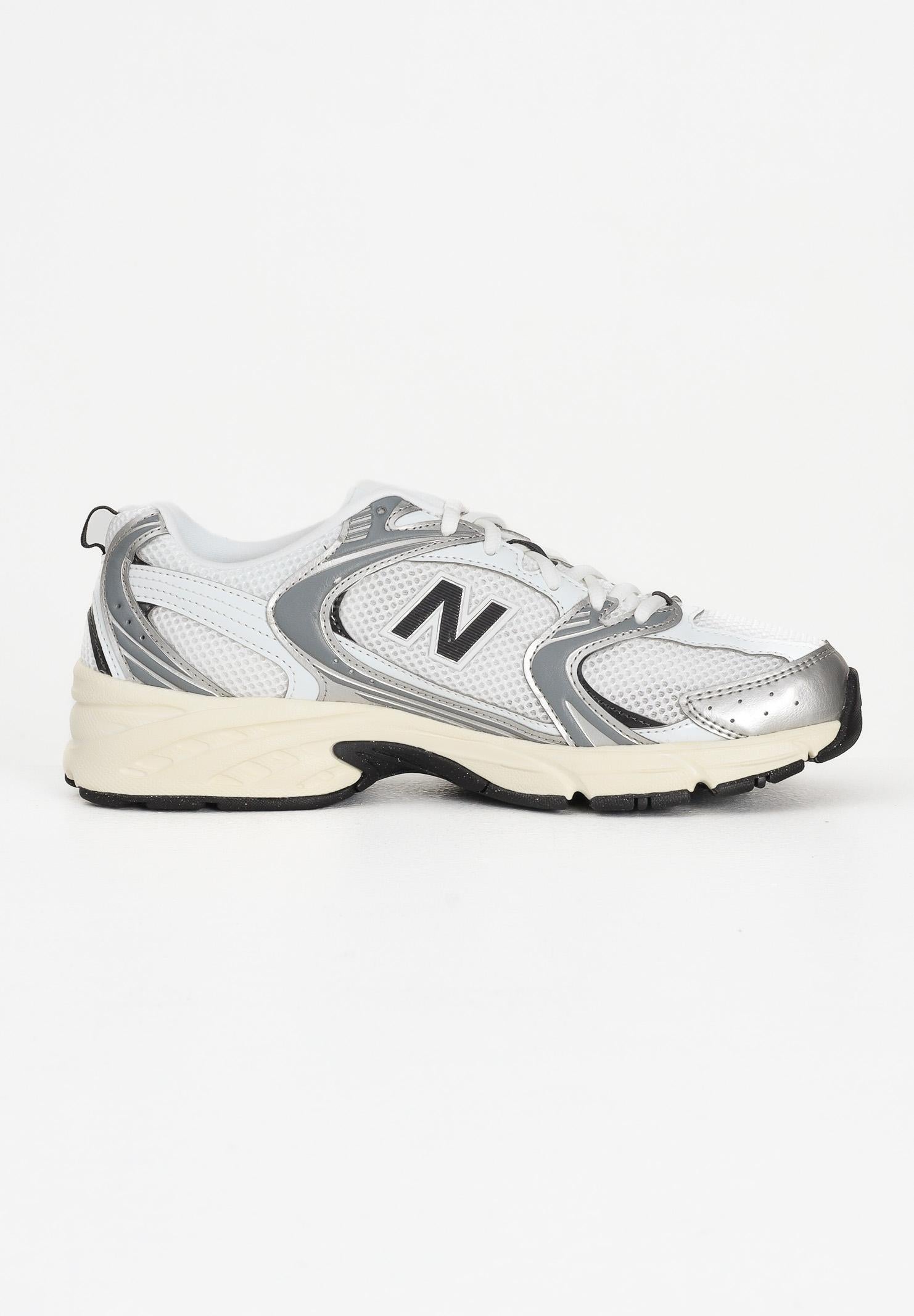 NEW BALANCE Sneakers 530 argento, bianche e nere da uomo U530ESA . NEW BALANCE