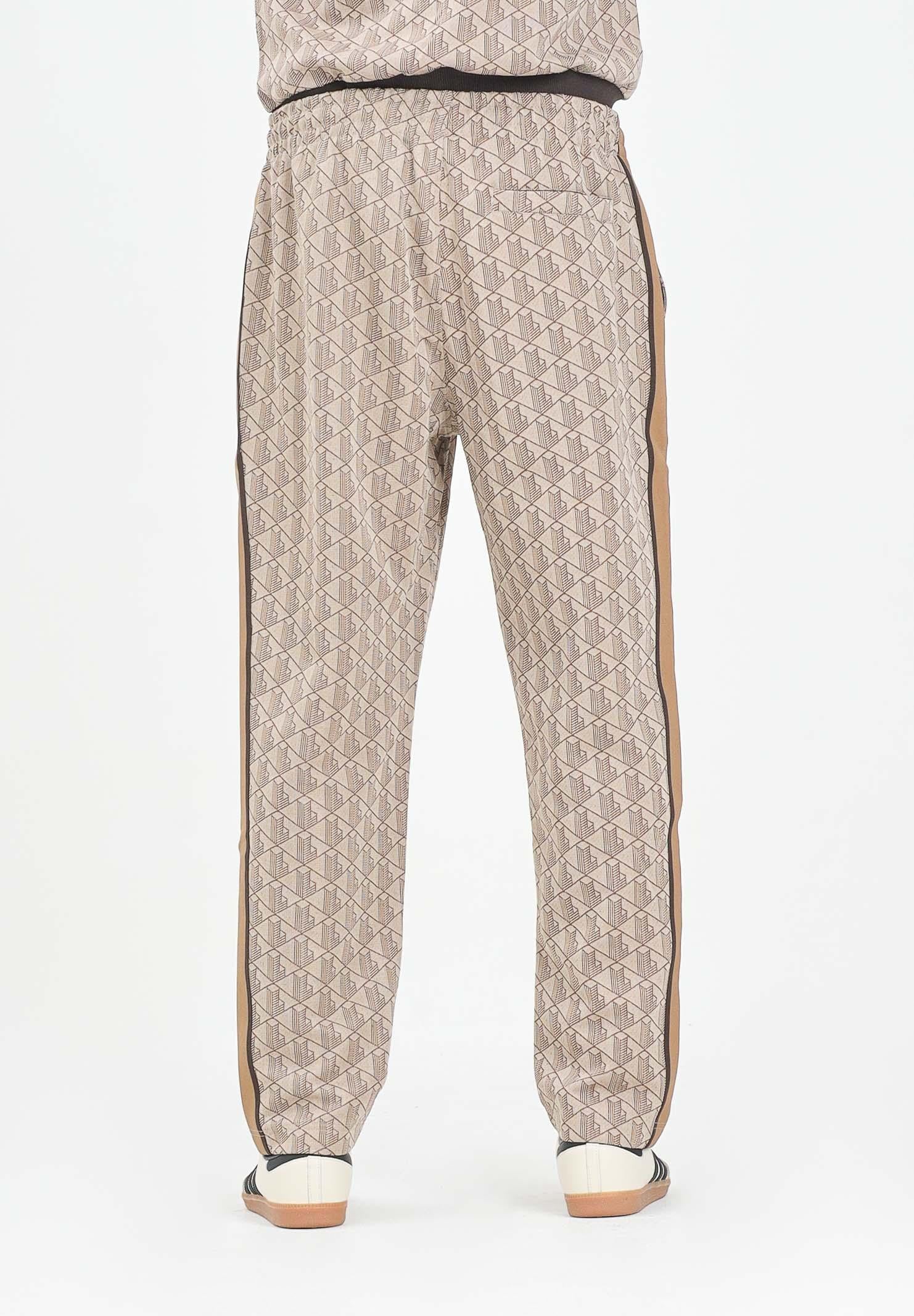 LACOSTE Pantalone sportivo marrone da uomo con monogramma Paris XH1440 6IR LACOSTE