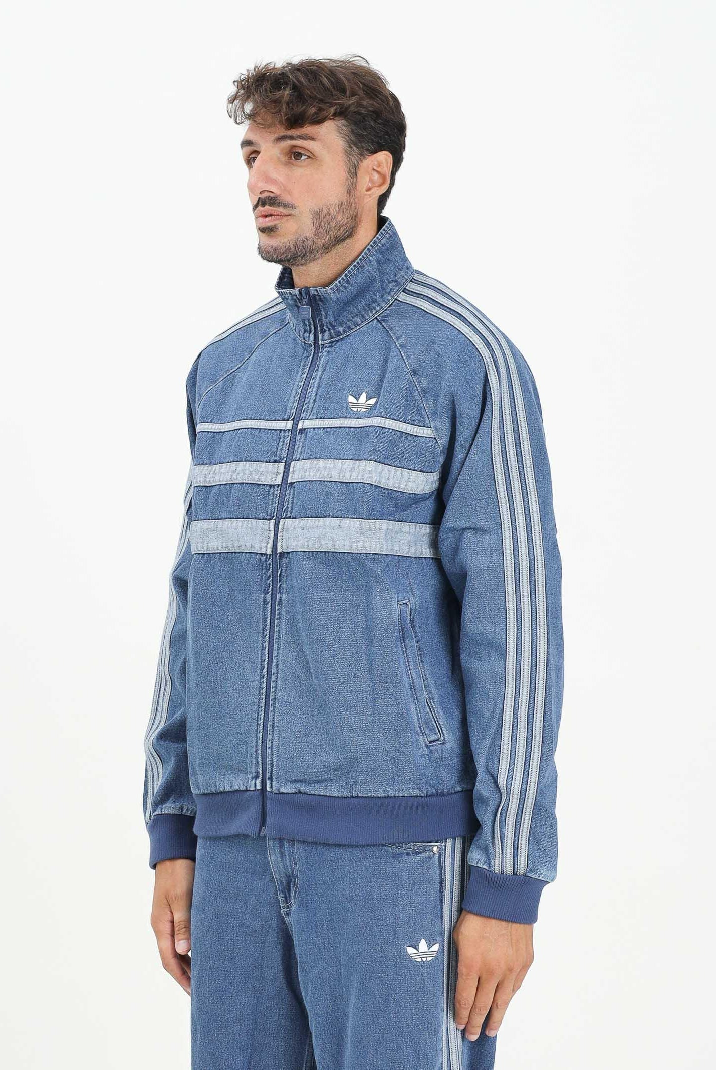 ADIDAS ORIGINALS Giubbotto Adicolor First in denim blu da uomo JX6457 ADIDAS ORIGINALS