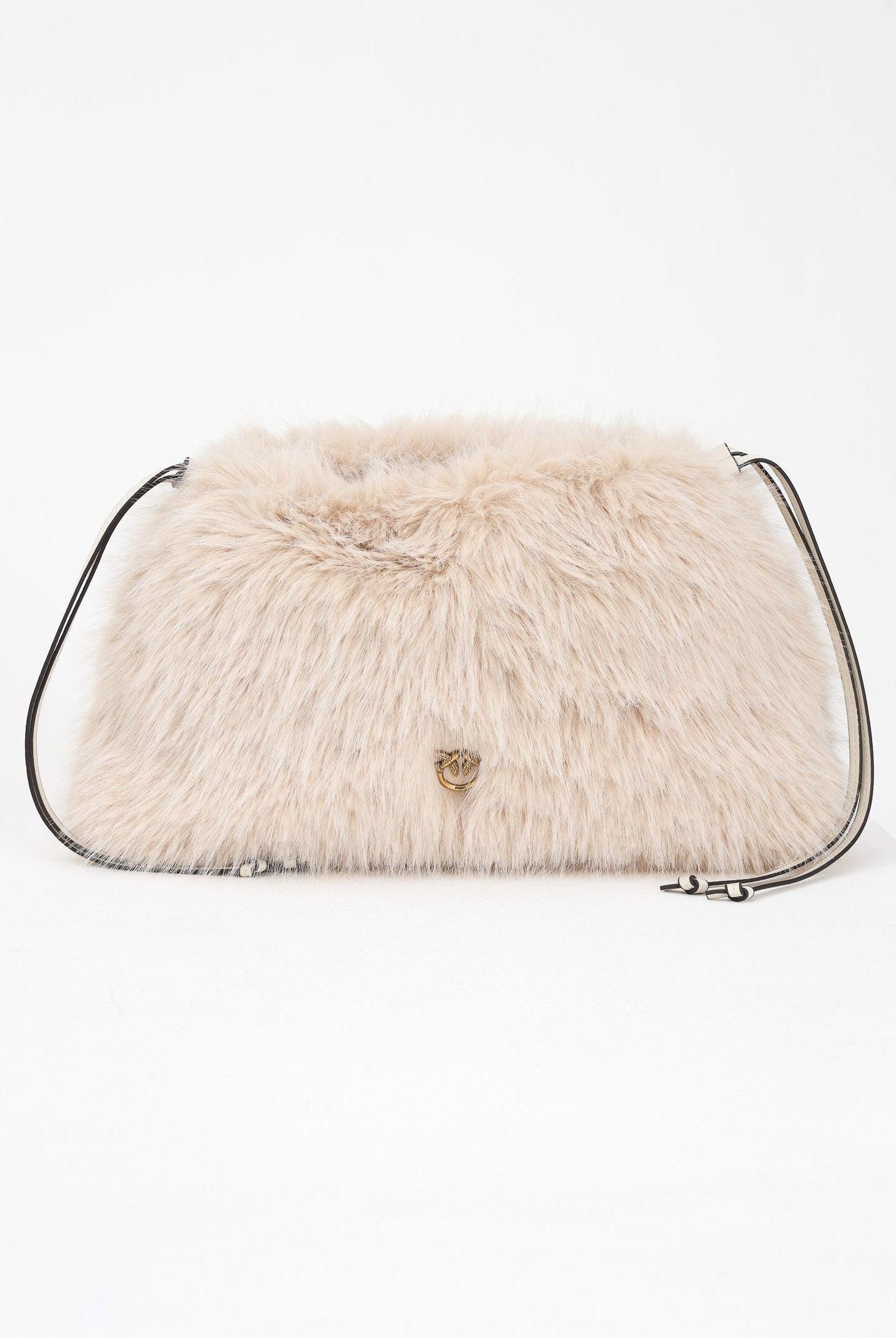 PINKO Maxi Clutch in eco pelliccia beige da donna 105909A2VZ C50Q PINKO