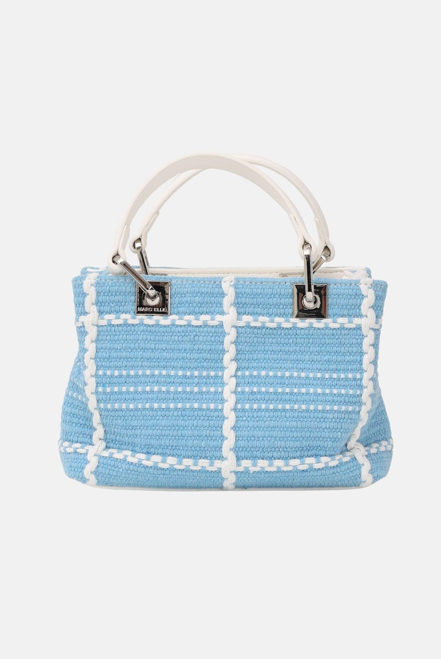 MARC ELLIS Borsa a mano Krissy S Luxe bianca e azzurra da donna KRISSY-S-LUXE ANBL MARC ELLIS