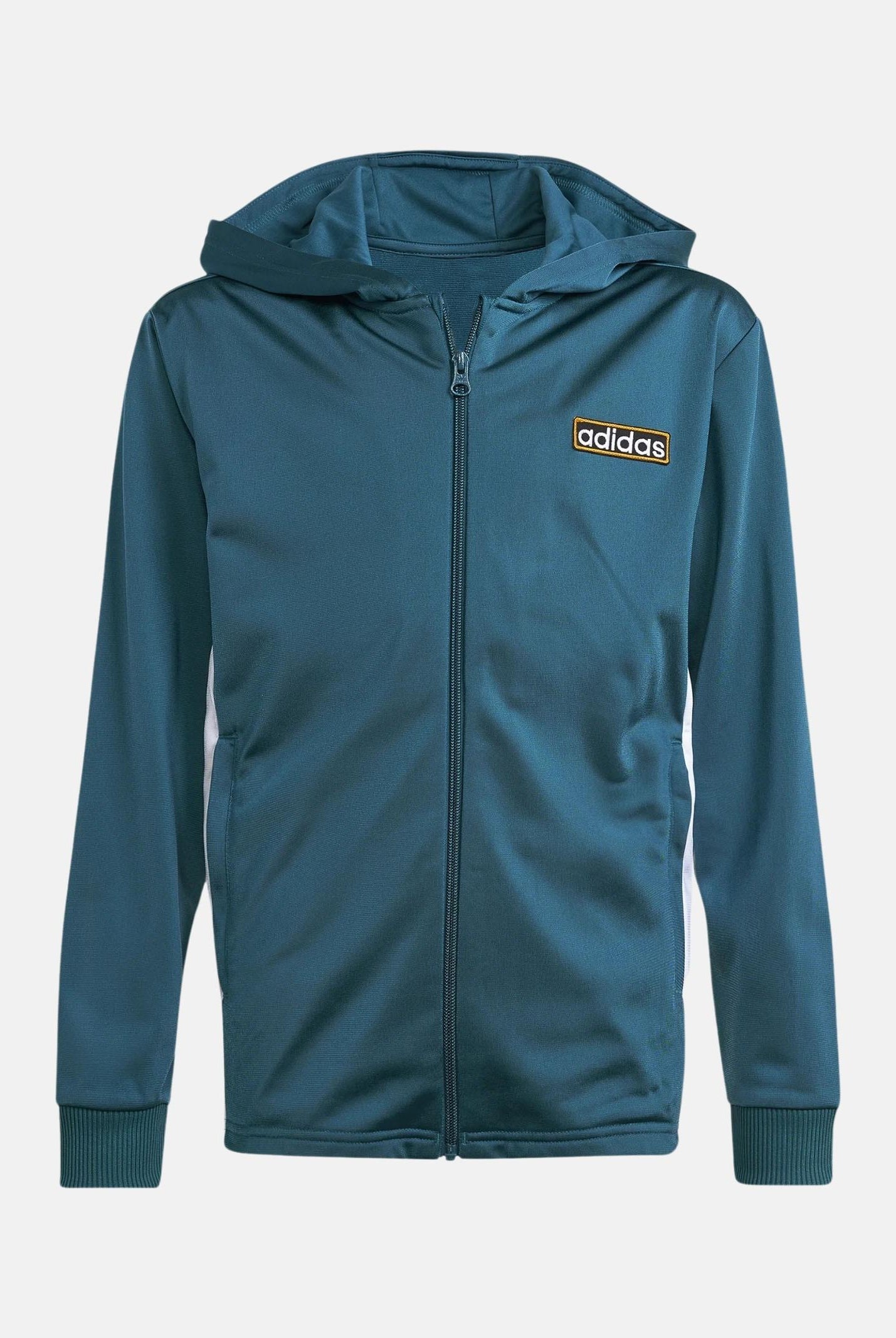 Felpa con zip Adibreak verde petrolio per bambino e bambina IX5188 ADIDAS ORIGINALS