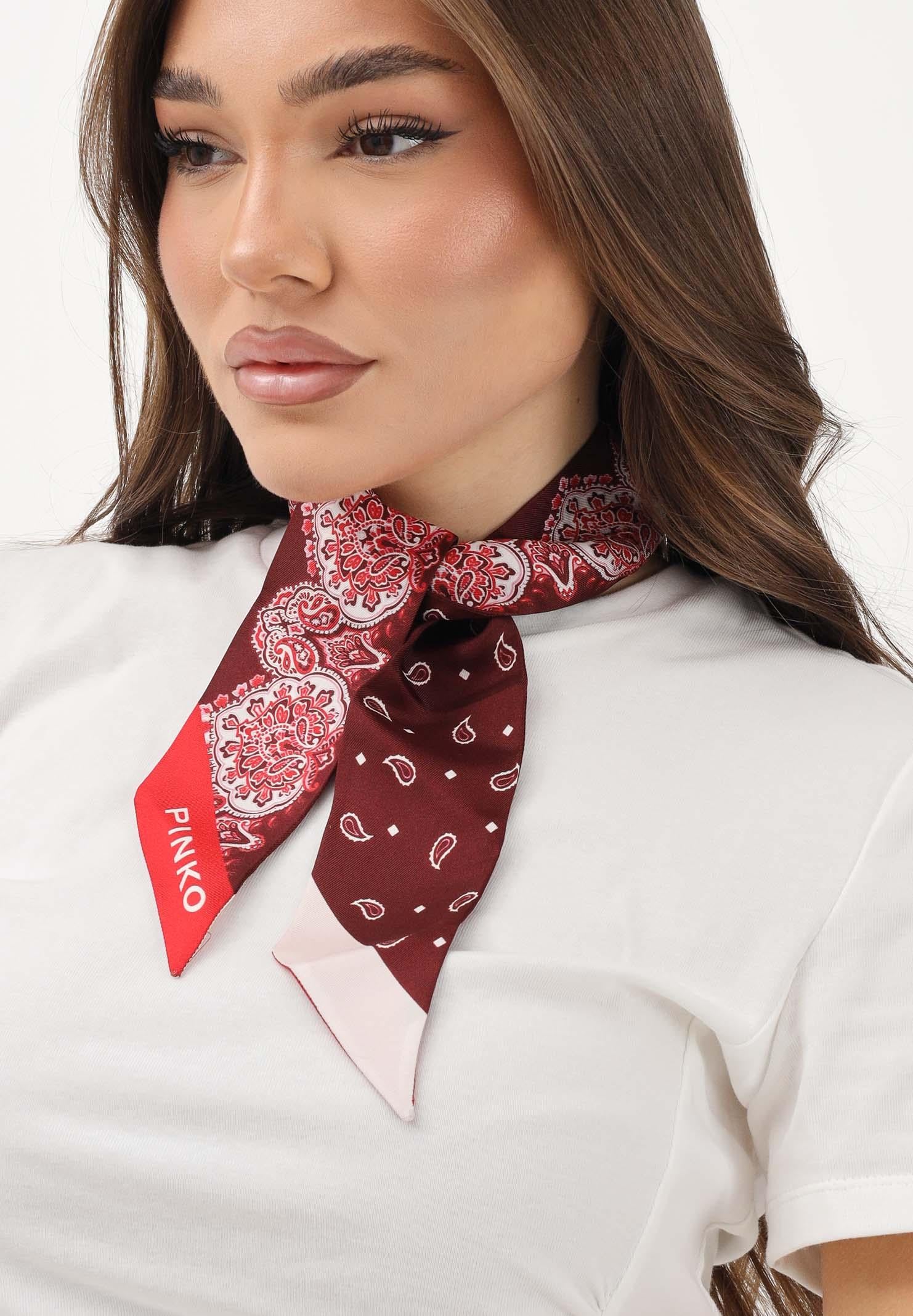 PINKO Foulard POGO bordeaux da donna 106653A38G YC3 PINKO