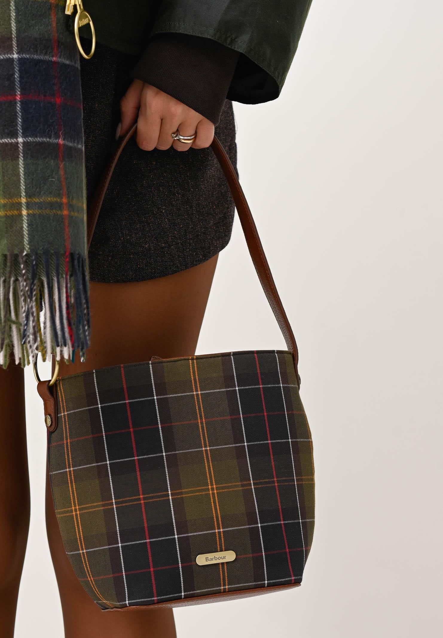 BARBOUR Borsa a secchiello in tartan Cedar da donna 252MLBA0505 TN11 BARBOUR