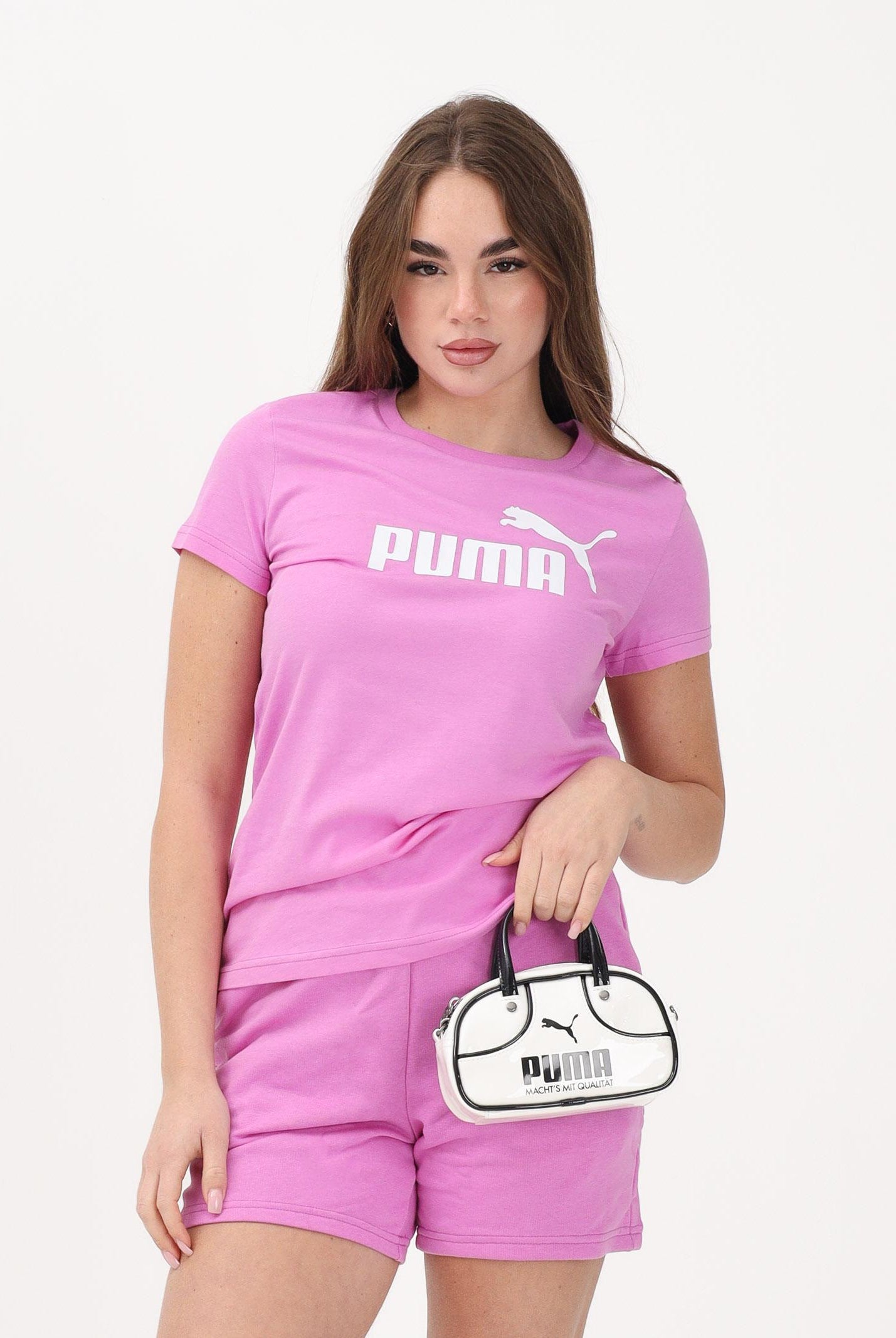 PUMA T-shirt a manica corta ESS N. 1 fucsia da donna 682371 74 PUMA