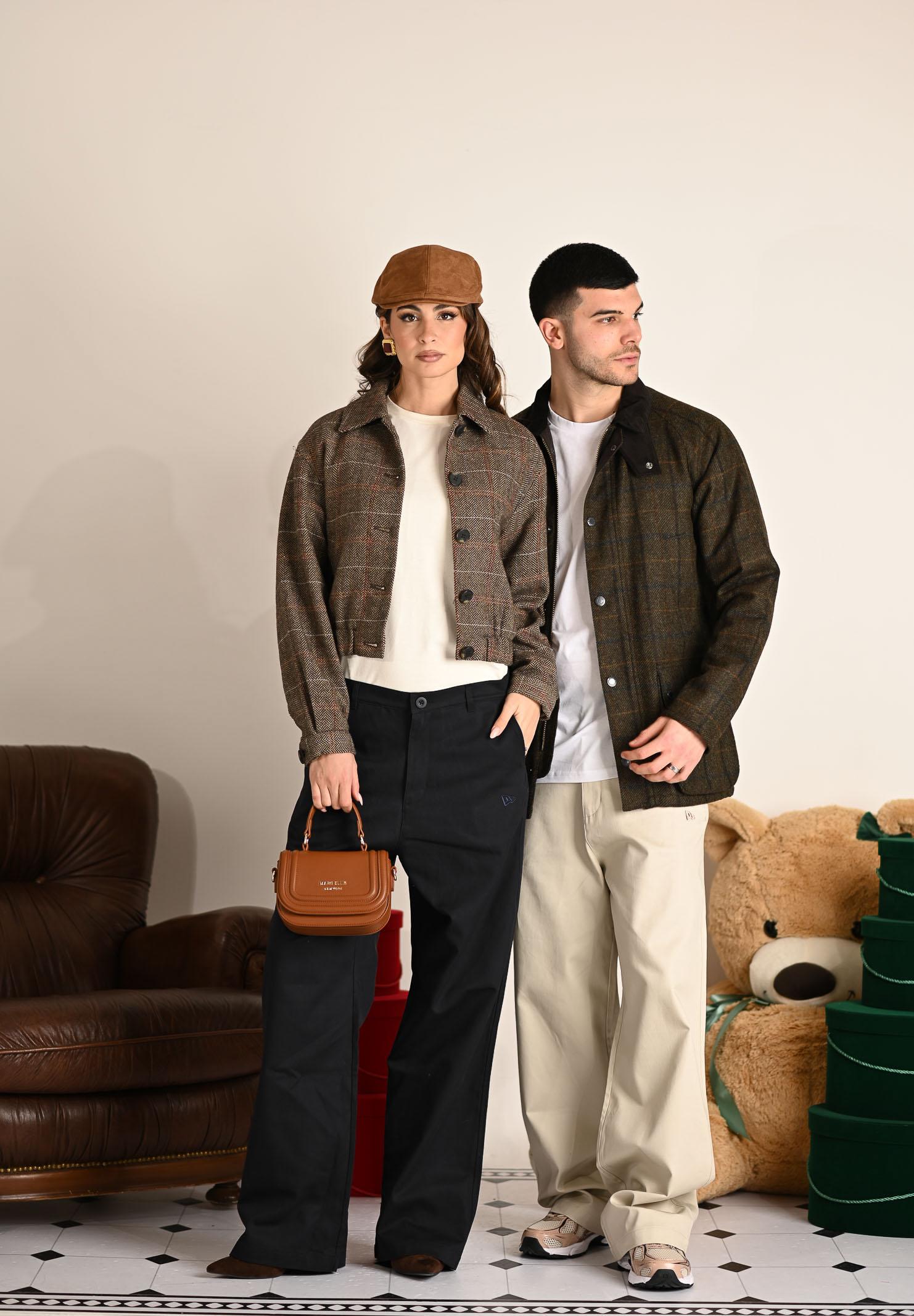 ONLY Cappottino da donna con motivo principe di Galles nelle tonalità beige-marrone 15356760 SealBrown ONLY