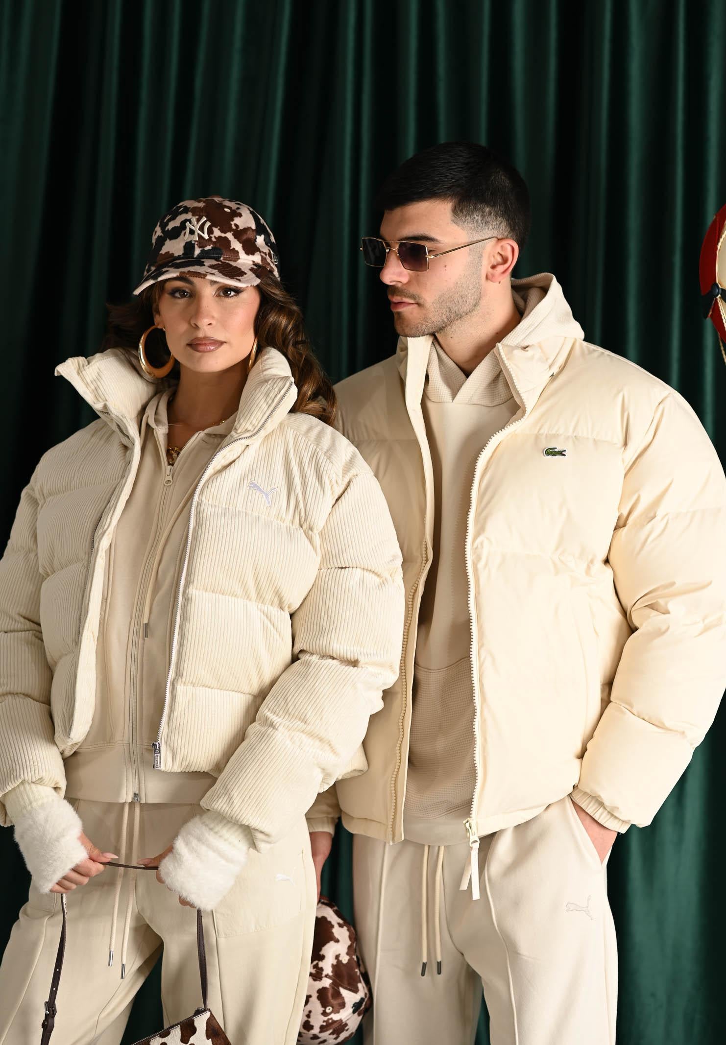 PUMA Piumino in velluto a coste Wardrobe Essentials panna da donna 632171 87 PUMA