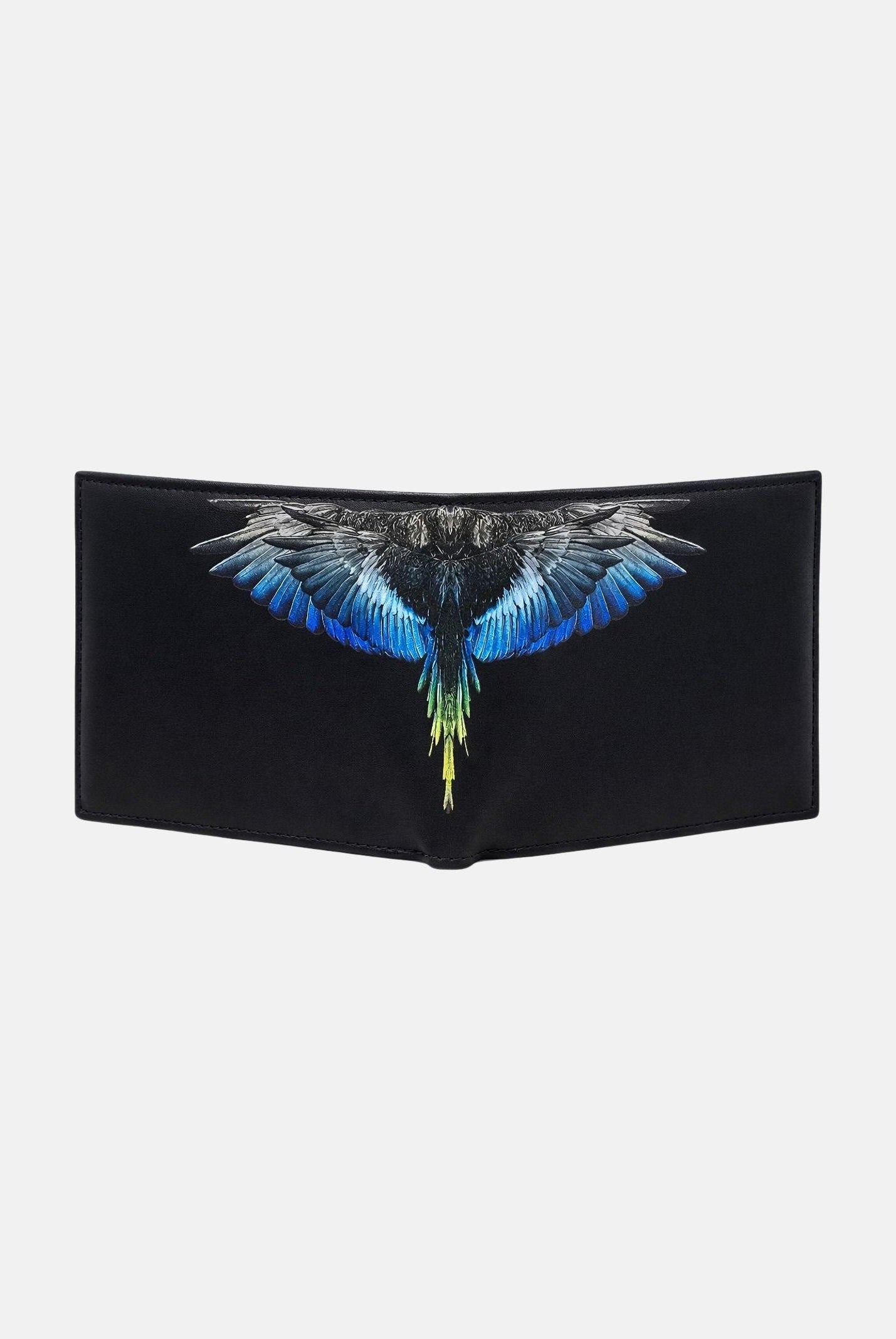 MARCELO BURLON COUNTY OF MILAN Portafogli nero da uomo con stampa ali COMAS2603880895 . MARCELO BURLON COUNTY OF MILAN