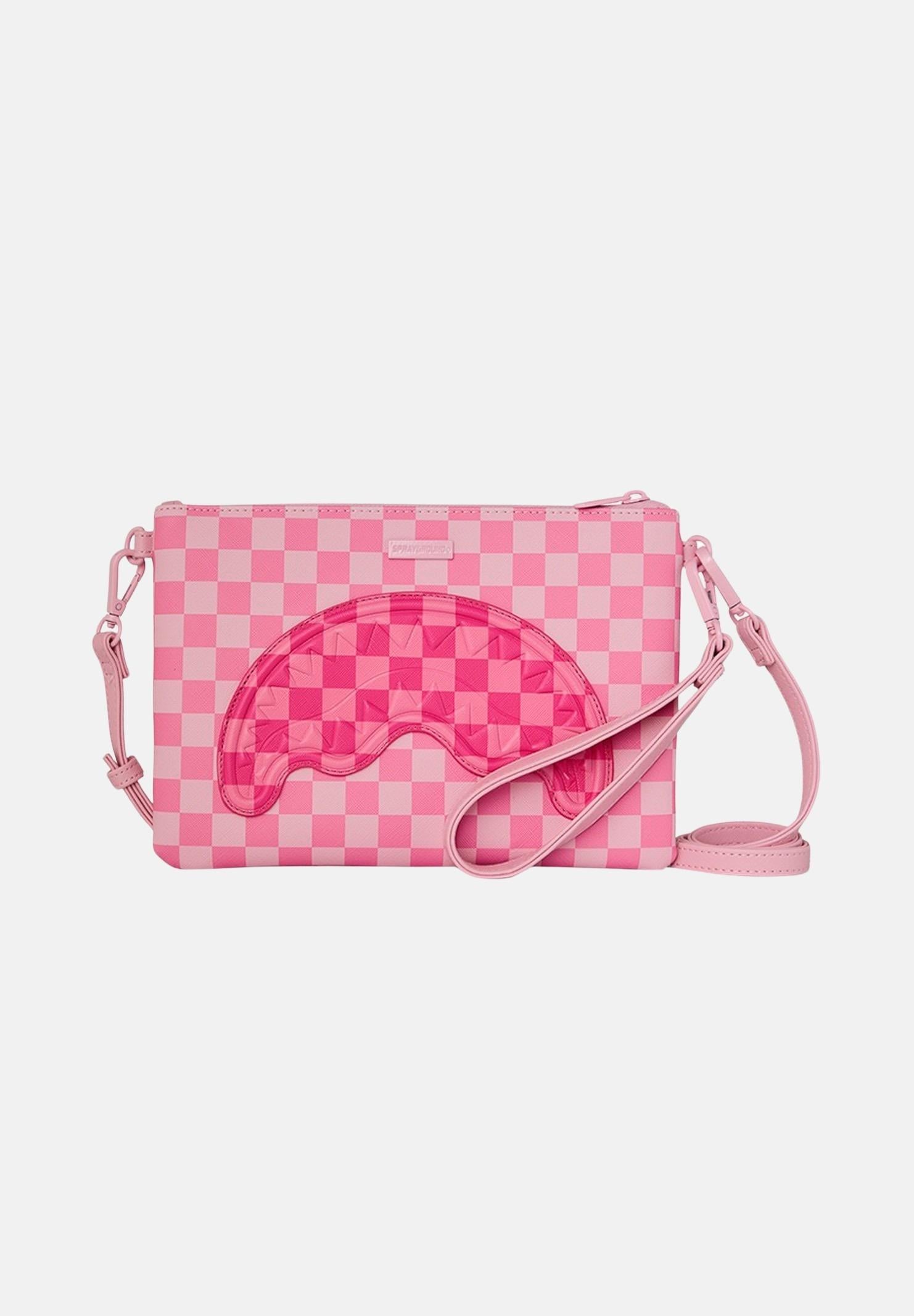 SPRAYGROUND Pochette Pink Sharks In Paris Patch rosa da donna 910B9014NSZ . SPRAYGROUND