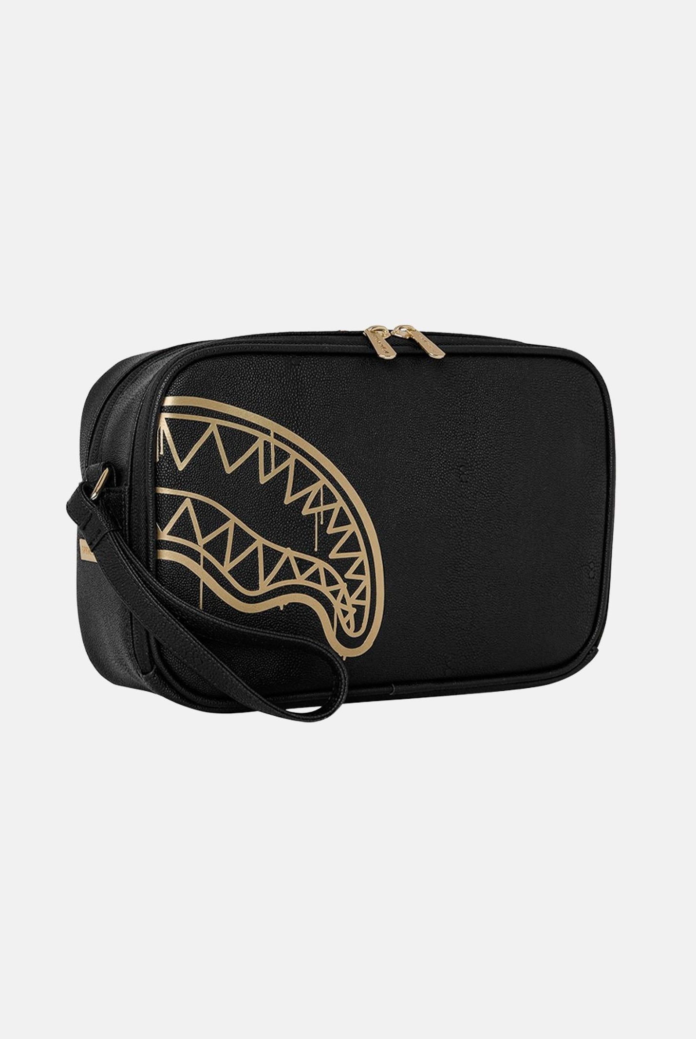 SPRAYGROUND Pochette That Gold Drap nera per uomo e donna 910B8976NSZ . SPRAYGROUND