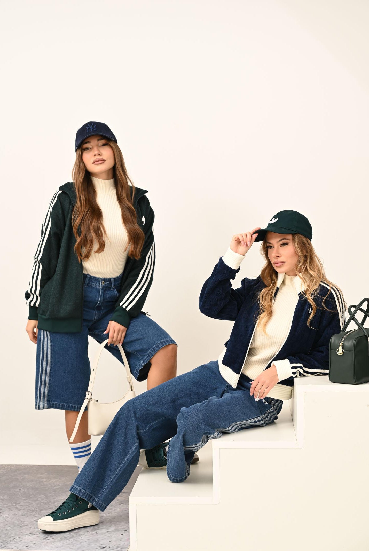 ADIDAS ORIGINALS Shorts Adicolor Denim Firebird in denim medio da uomo JC6235 . ADIDAS ORIGINALS