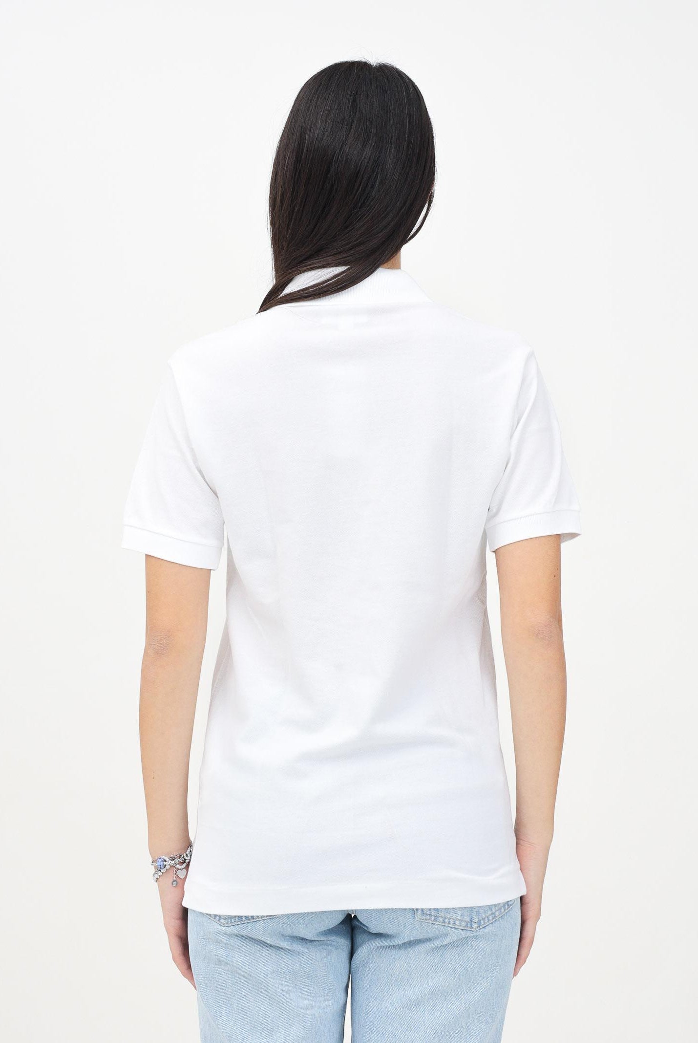 LACOSTE Polo bianca per uomo e donna con patch logo coccodirllo 1212 001 LACOSTE