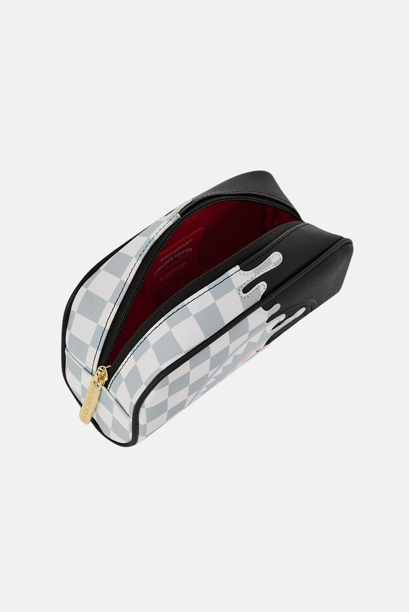 SPRAYGROUND Astuccio Cream Check Side Drip nero e bianco da donna 910B8921NSZ . SPRAYGROUND