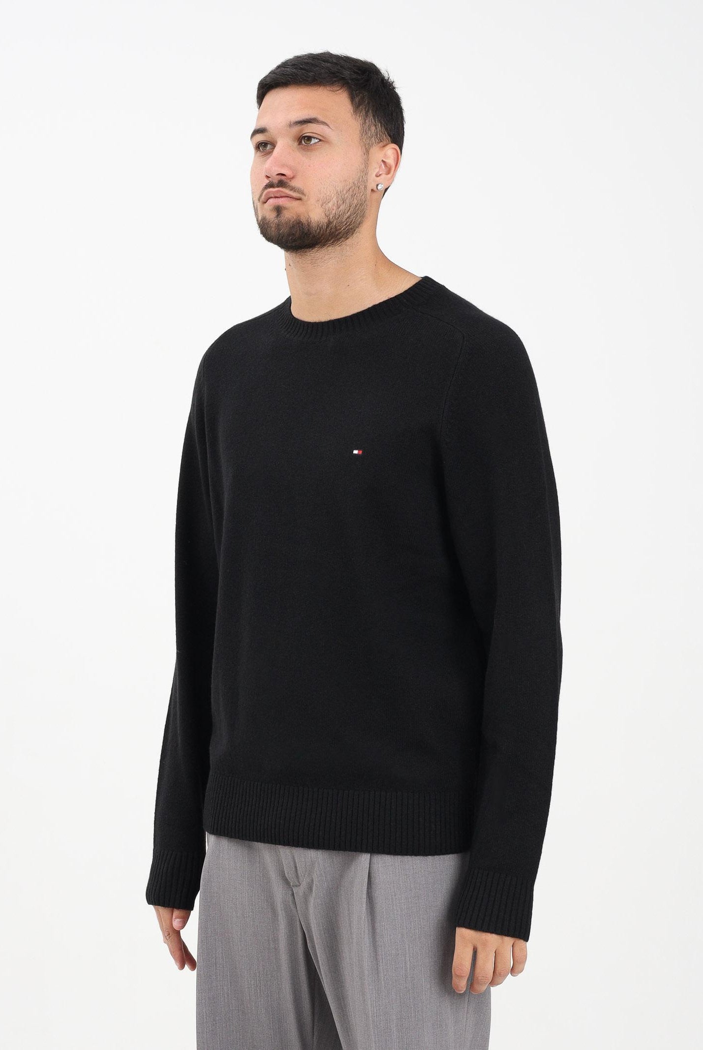 TOMMY HILFIGER Maglioncino girocollo nero da uomo MW0MW36535BDS TOMMY HILFIGER